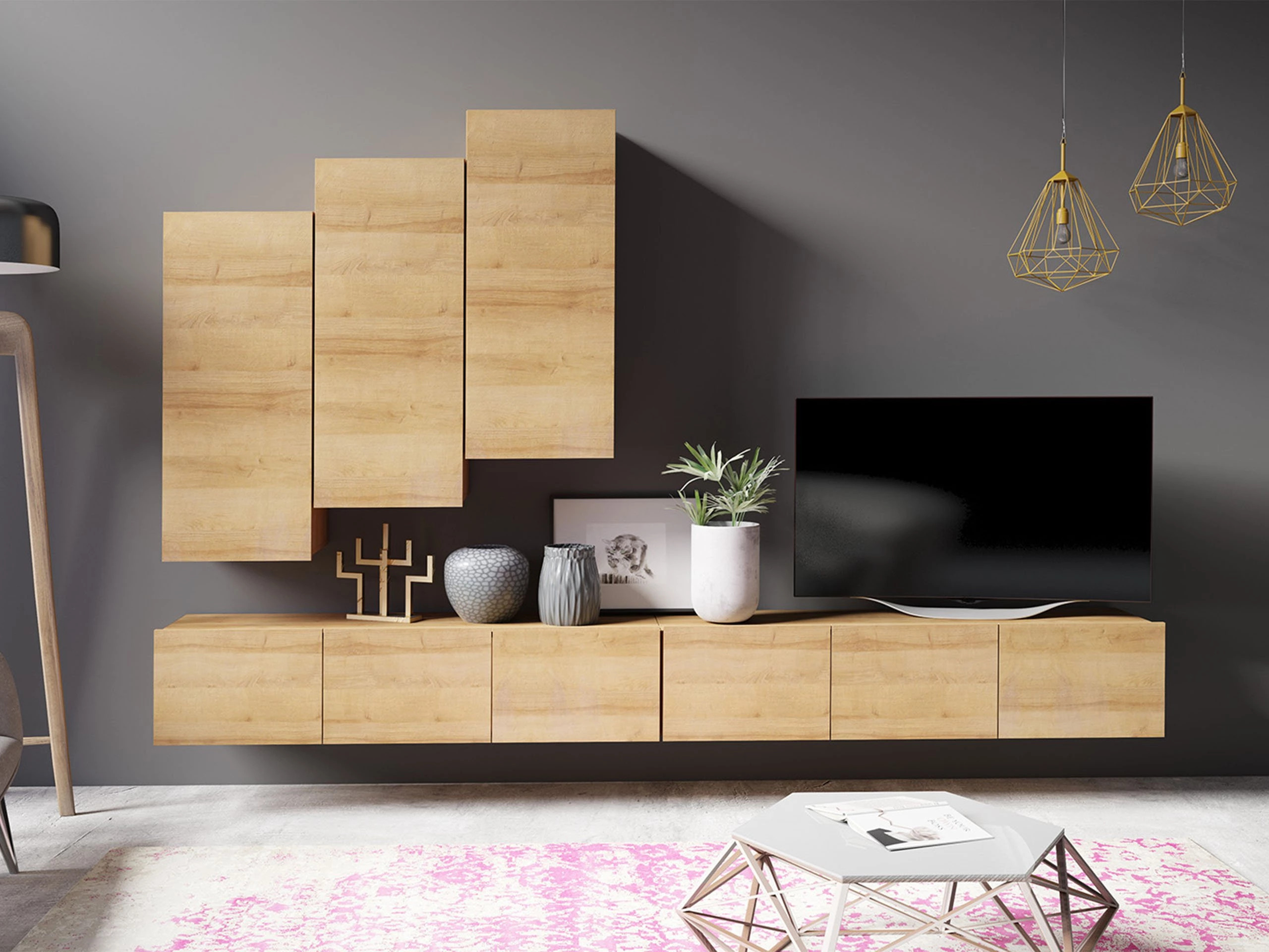 Set de living Remus XX (Stejar auriu)