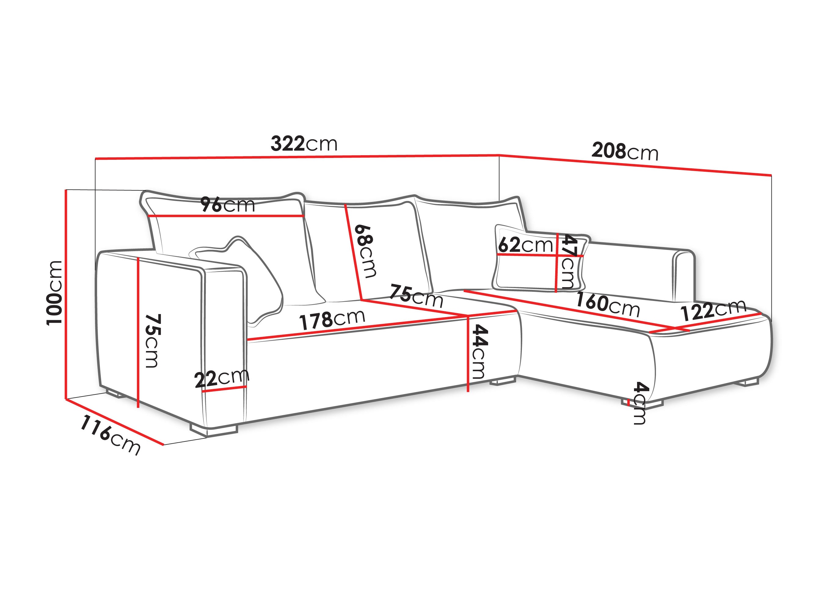 Colțar TrendyNest Circas (Tilia 85)