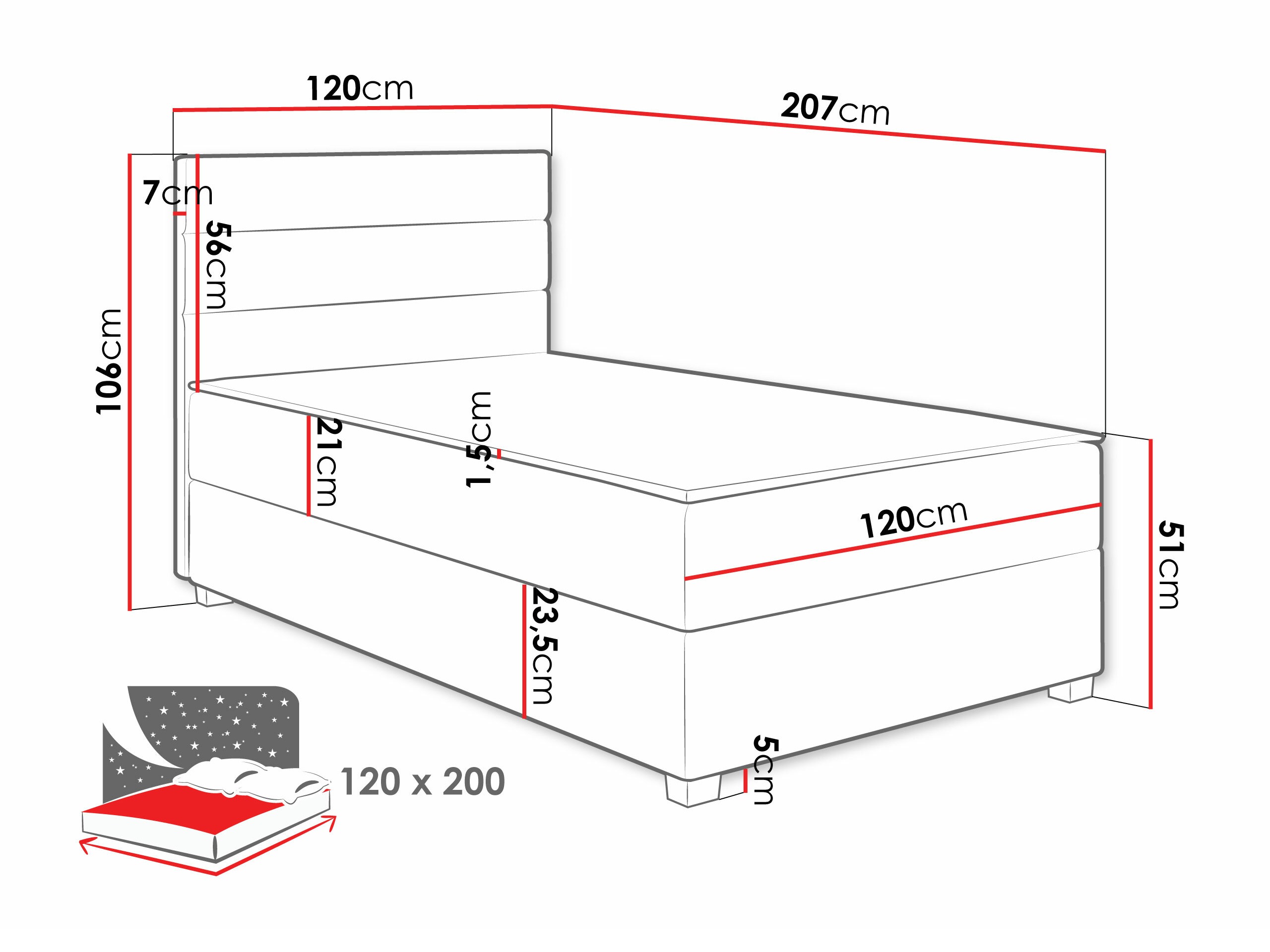 Pat boxspring Delphio (Manila 26)