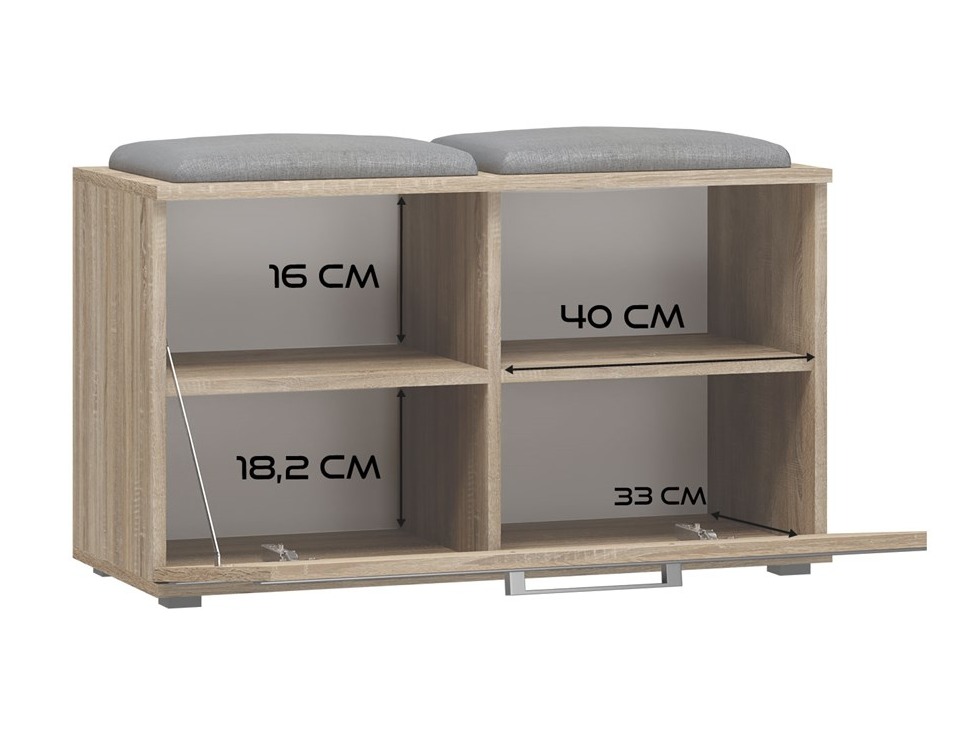 Dulap pantofi Mandeville 179 (Stejar Sonoma)