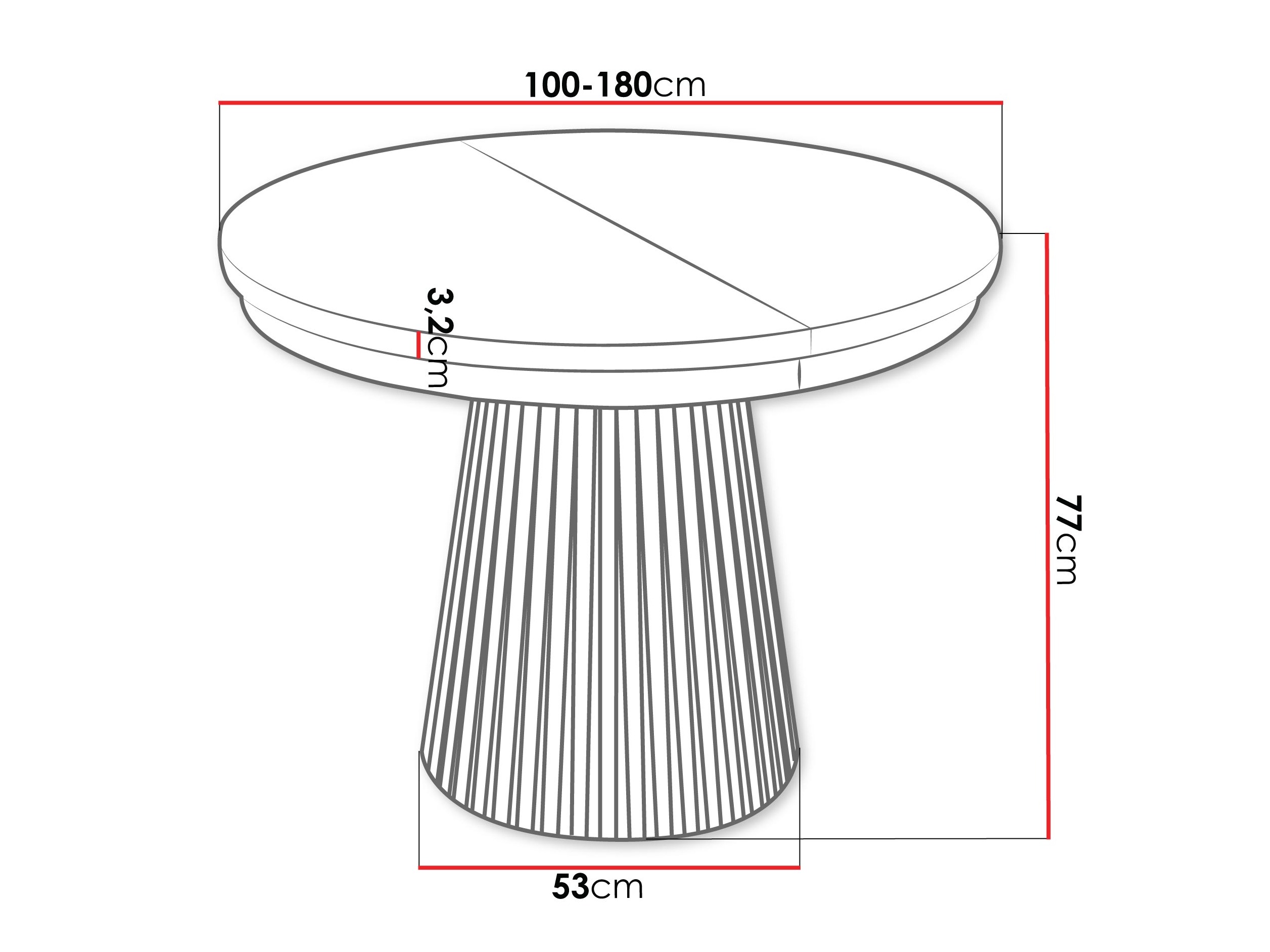 Masă Stanton 151 (Alb)