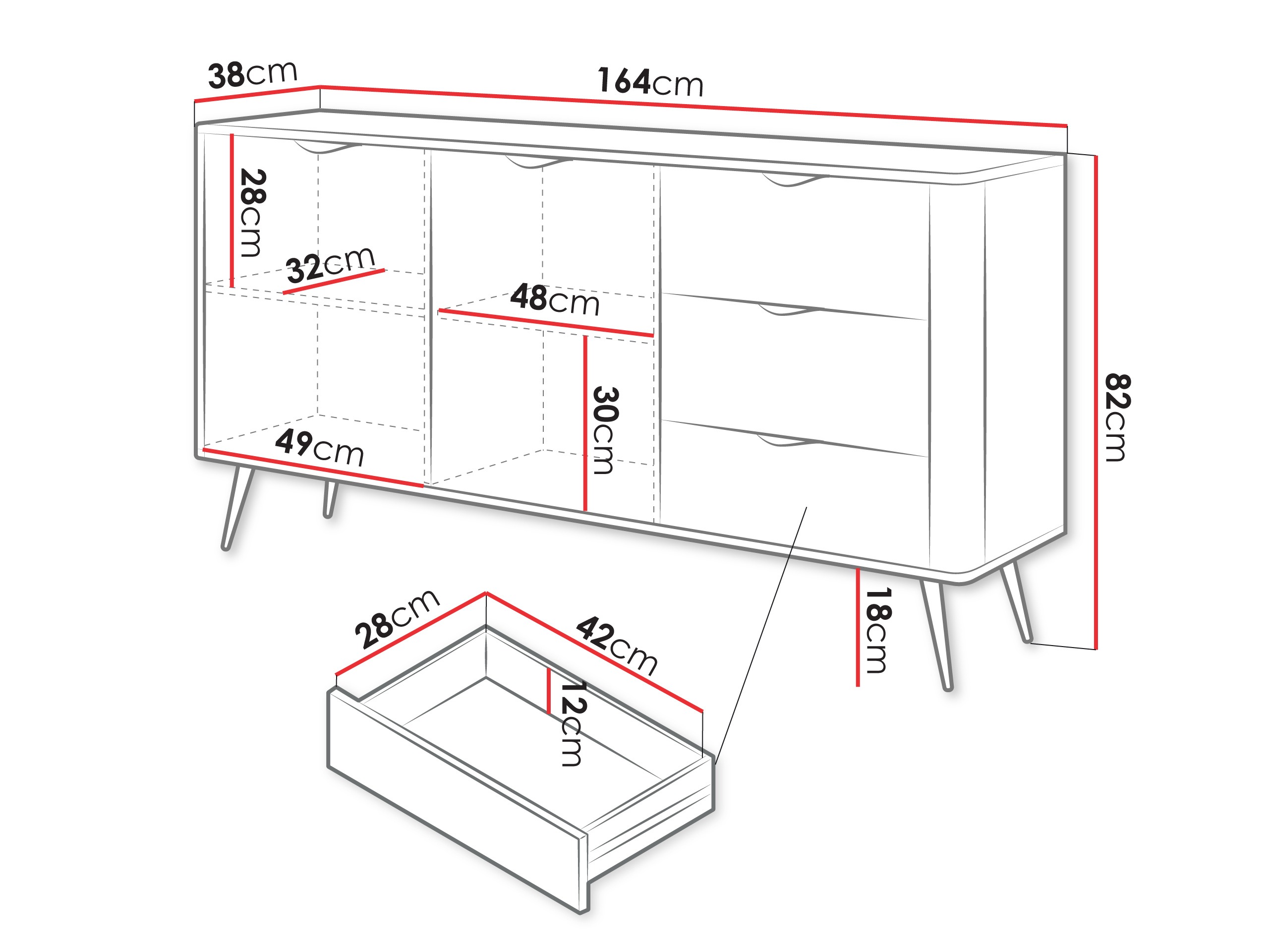 Comodă Lectum I (Bej)