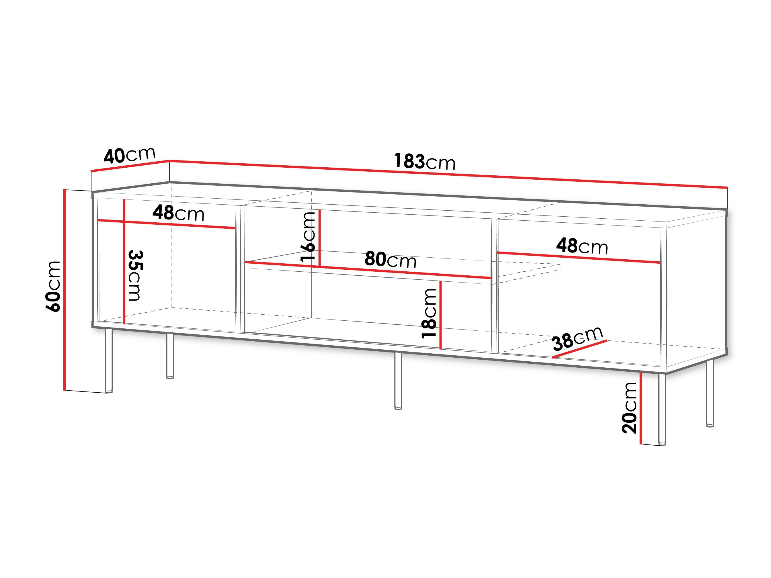 Comodă TV Merevai 104 (Cașmir)