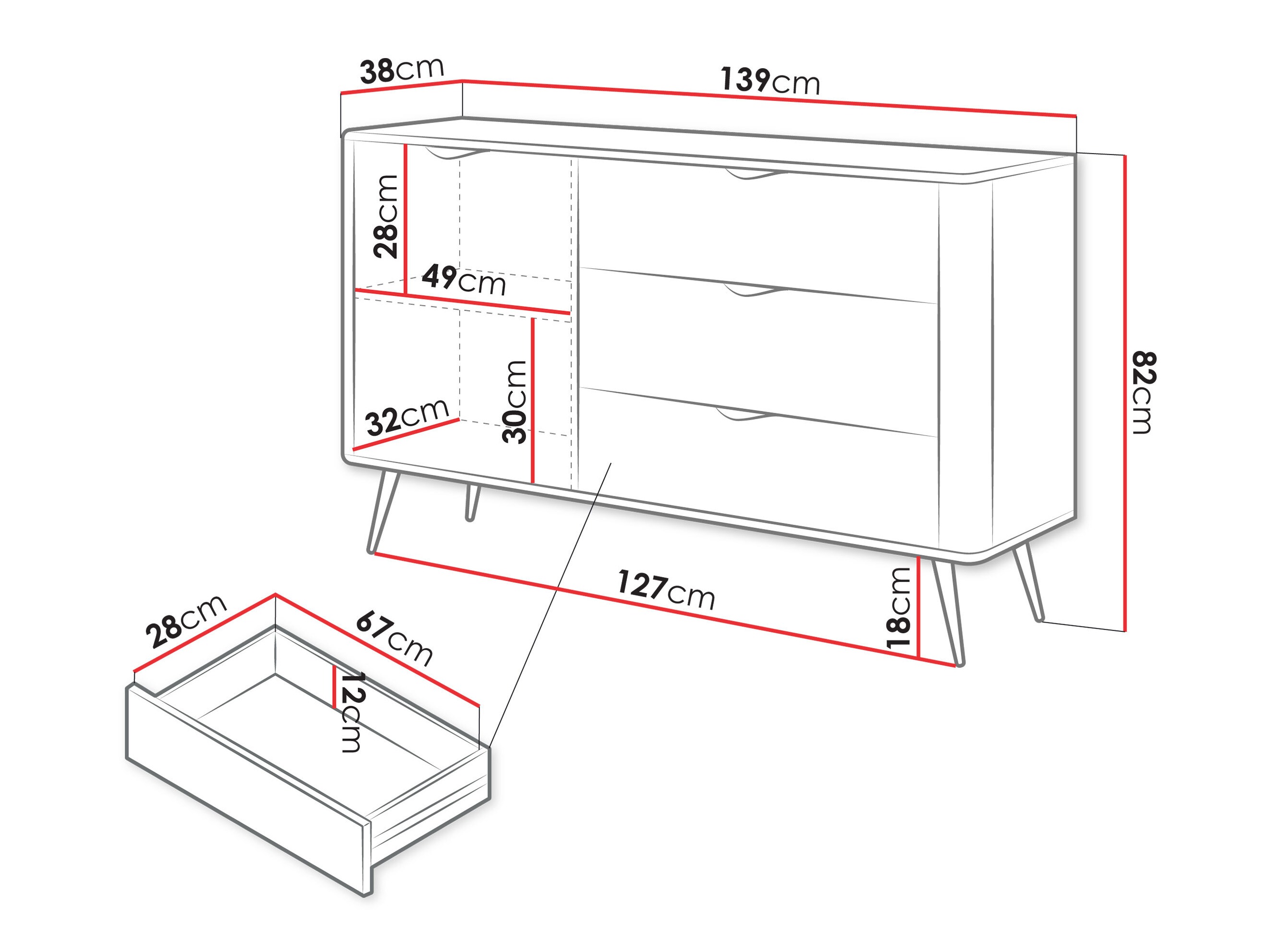 Comodă Versoe 100 (Bej)