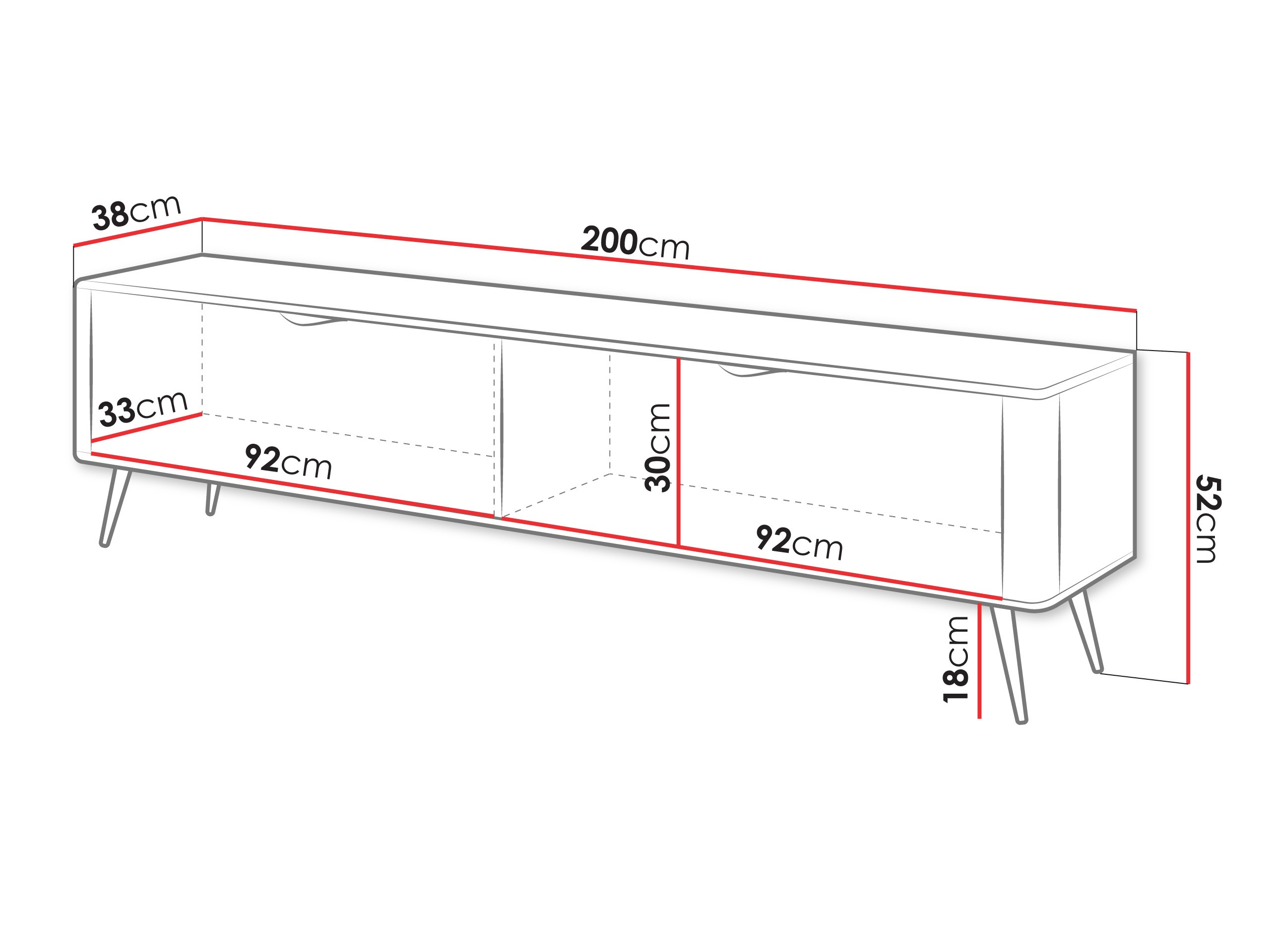 Comodă TV Lectum I (Bej)
