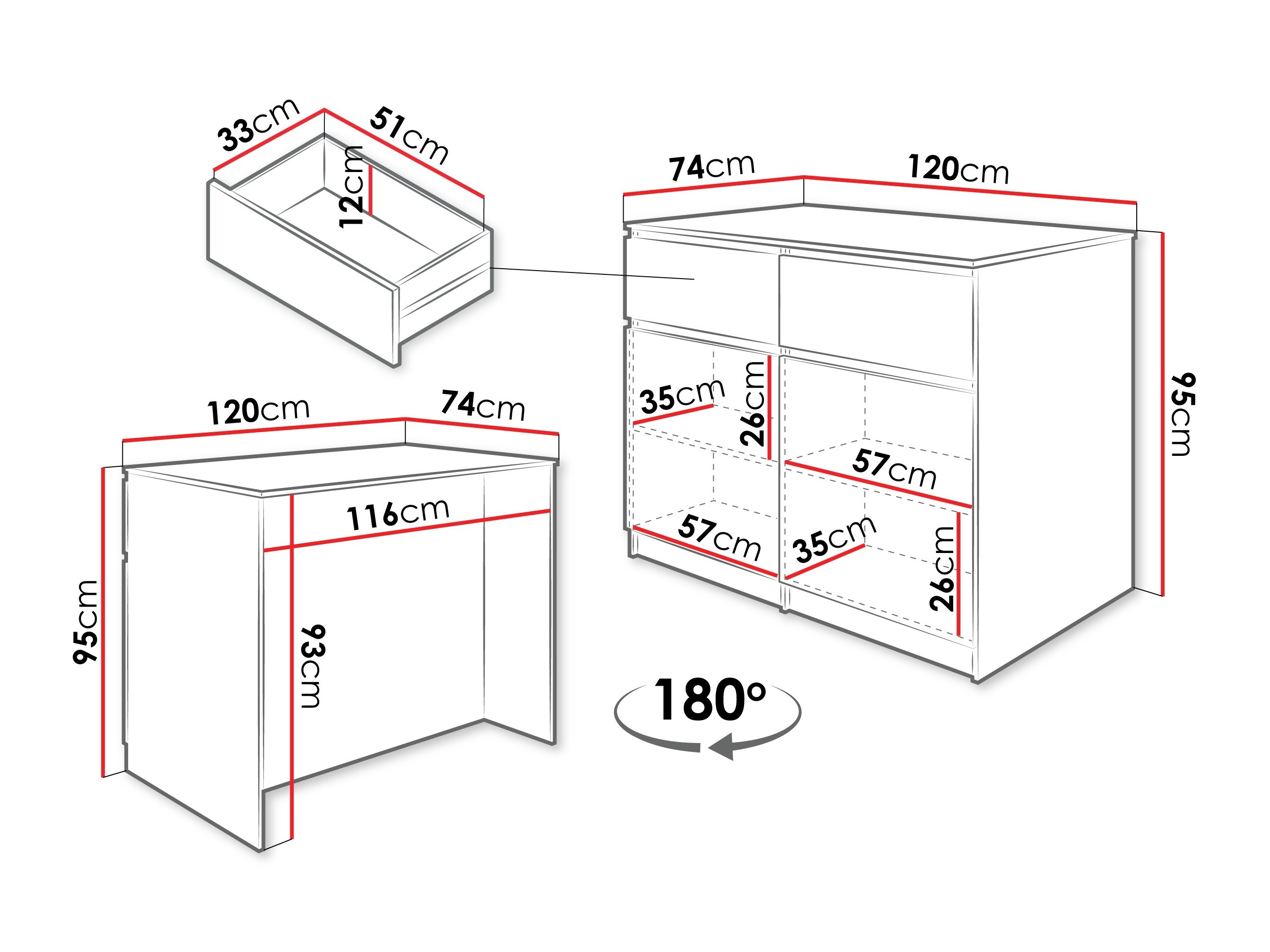 Insulă de bucătărie Comfivo Cantal (Alb)