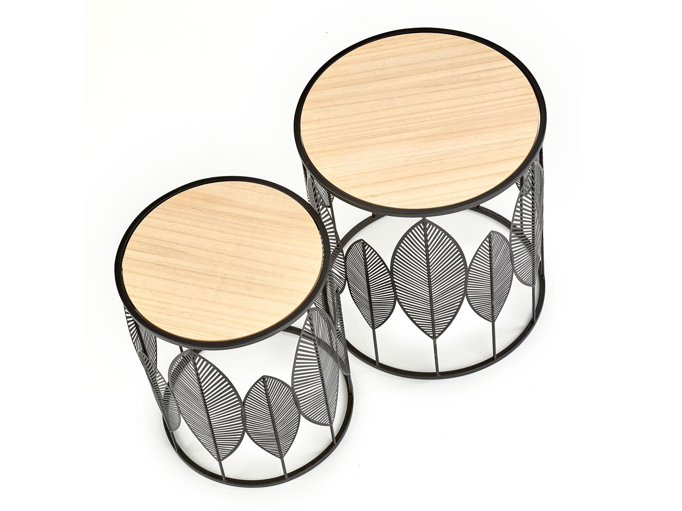 Set mese laterale Houston 974 (Negru + Maro deschis)