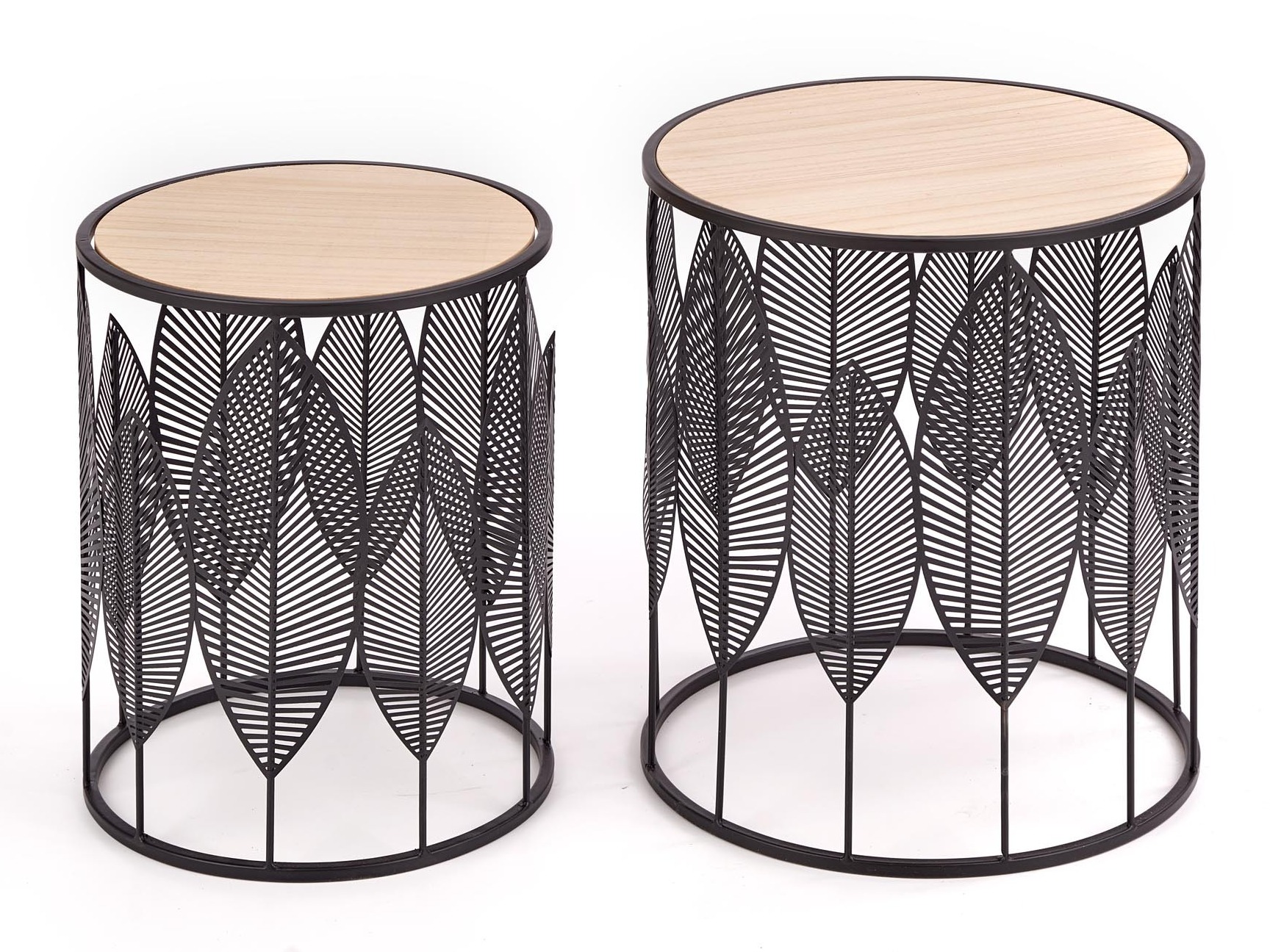 Set mese laterale Houston 974 (Negru + Maro deschis)