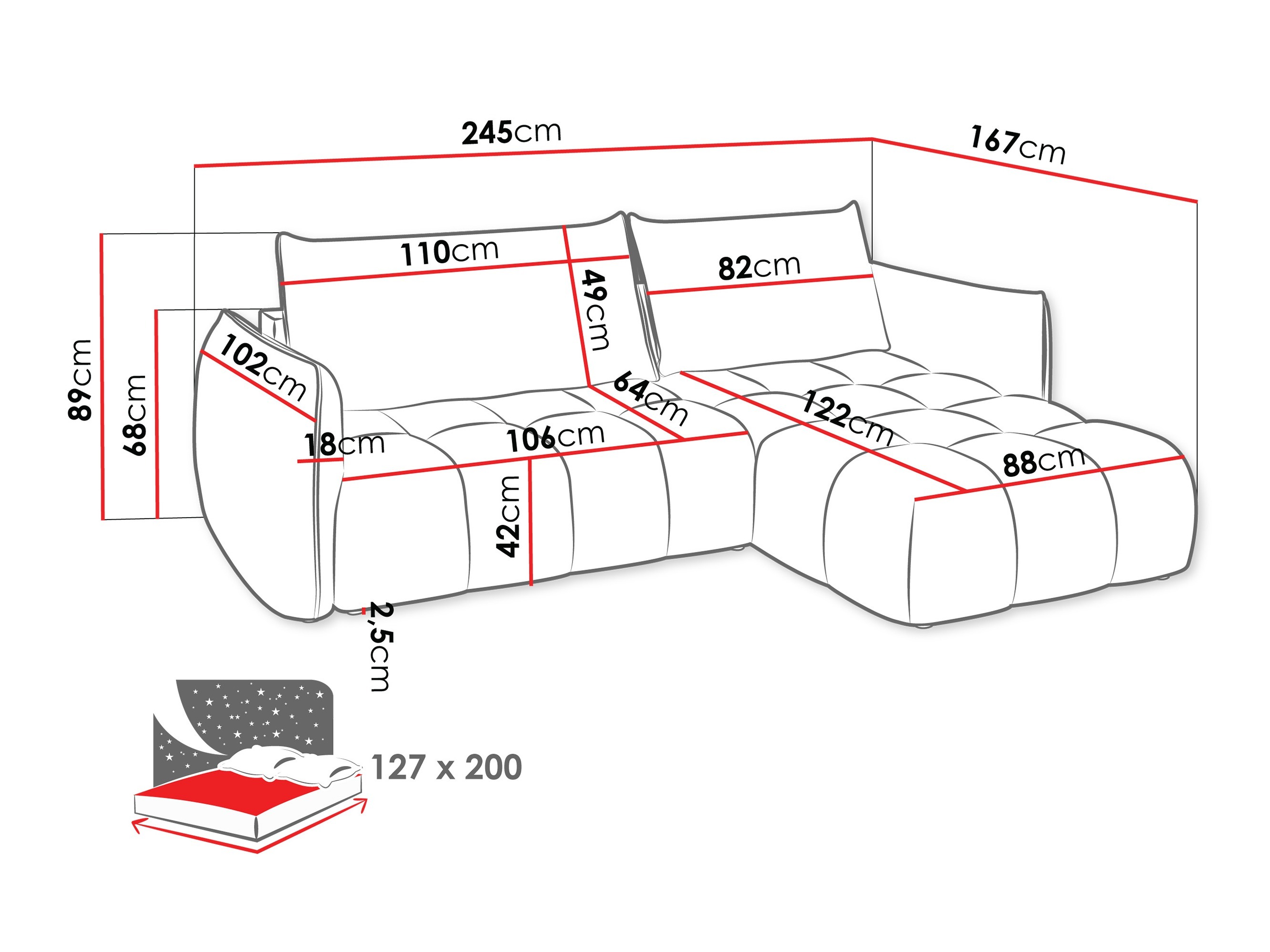 Colțar Naturis (Lumo 55)