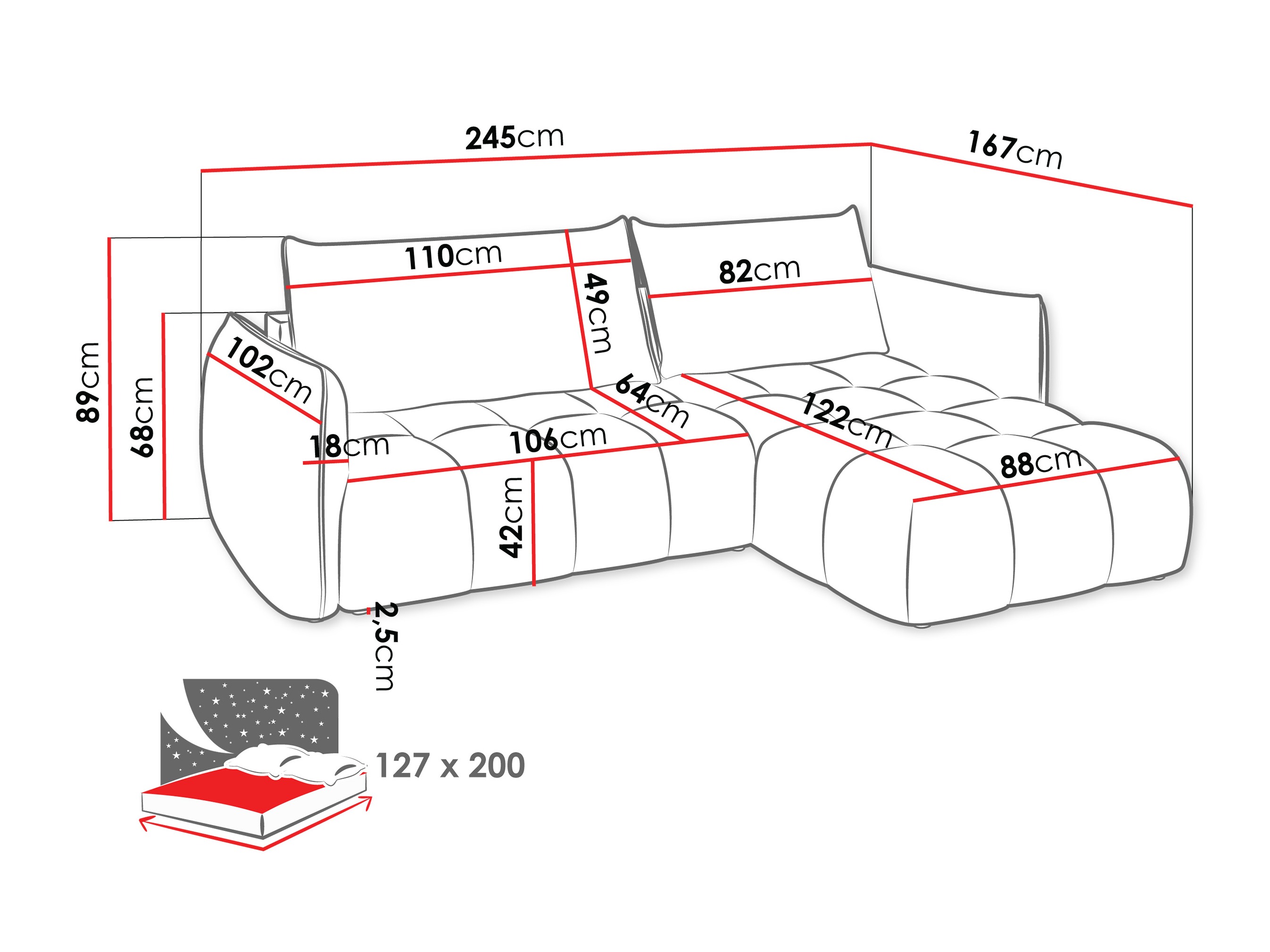 Colțar Naturis (Lumo 65)