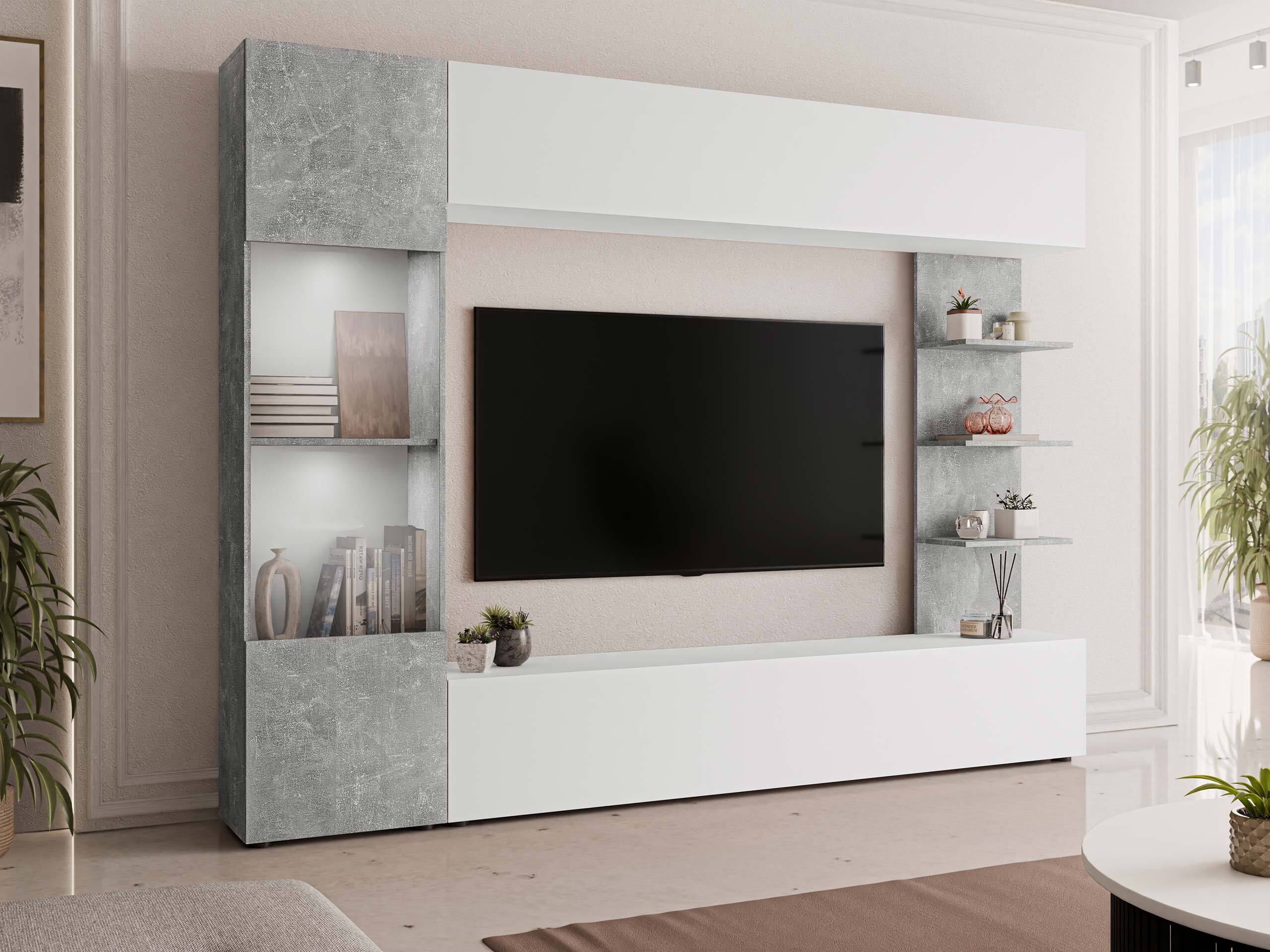Set de living Comfivo Animus (Alb + Beton)