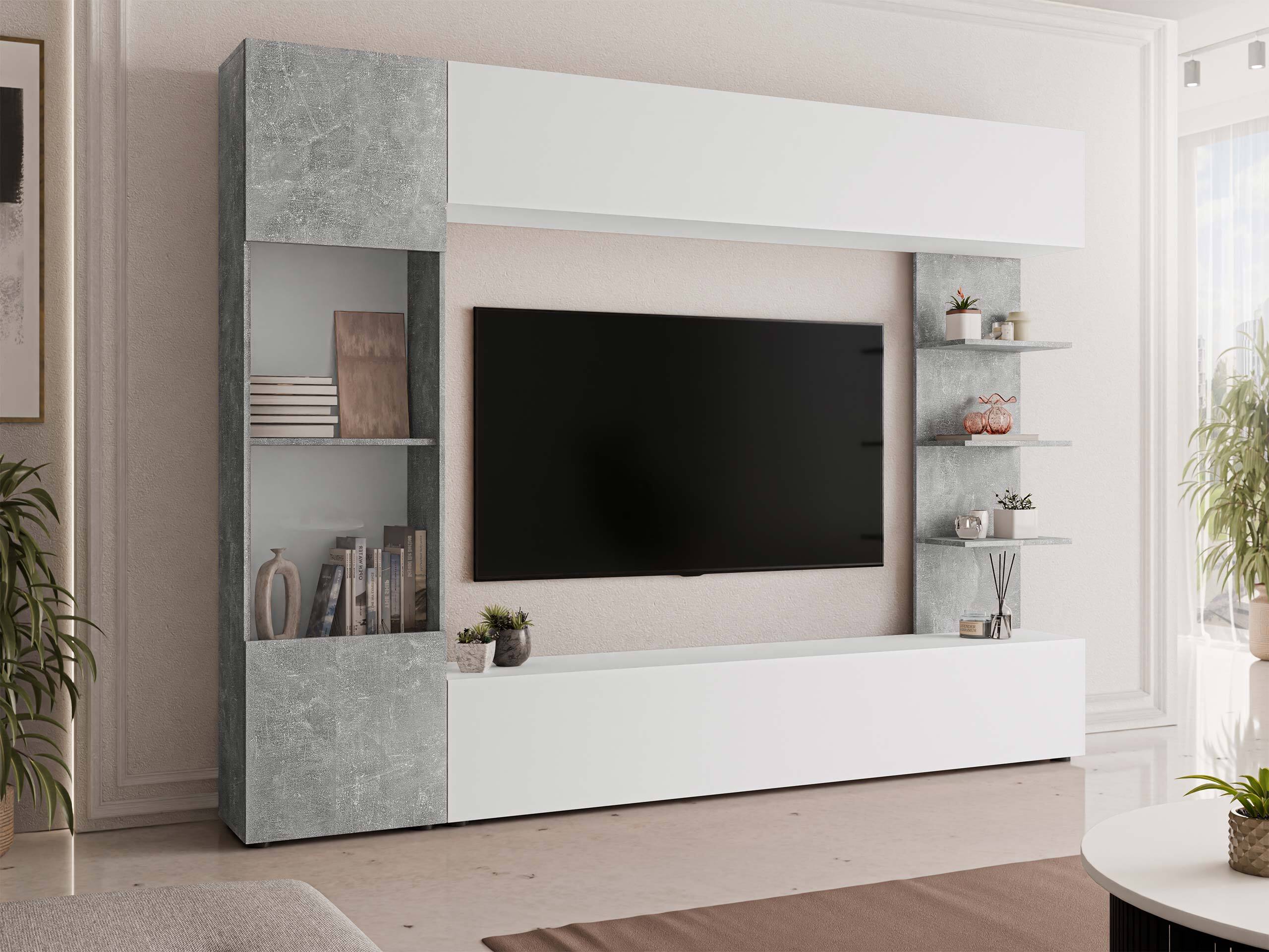 Set de living Comfivo Animus (Alb + Beton)