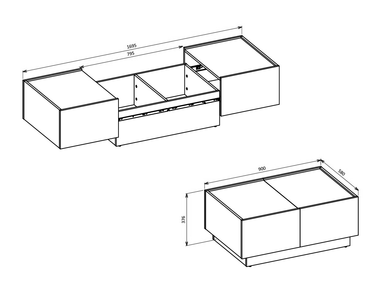 Măsuță de cafea extensibilă SR11225