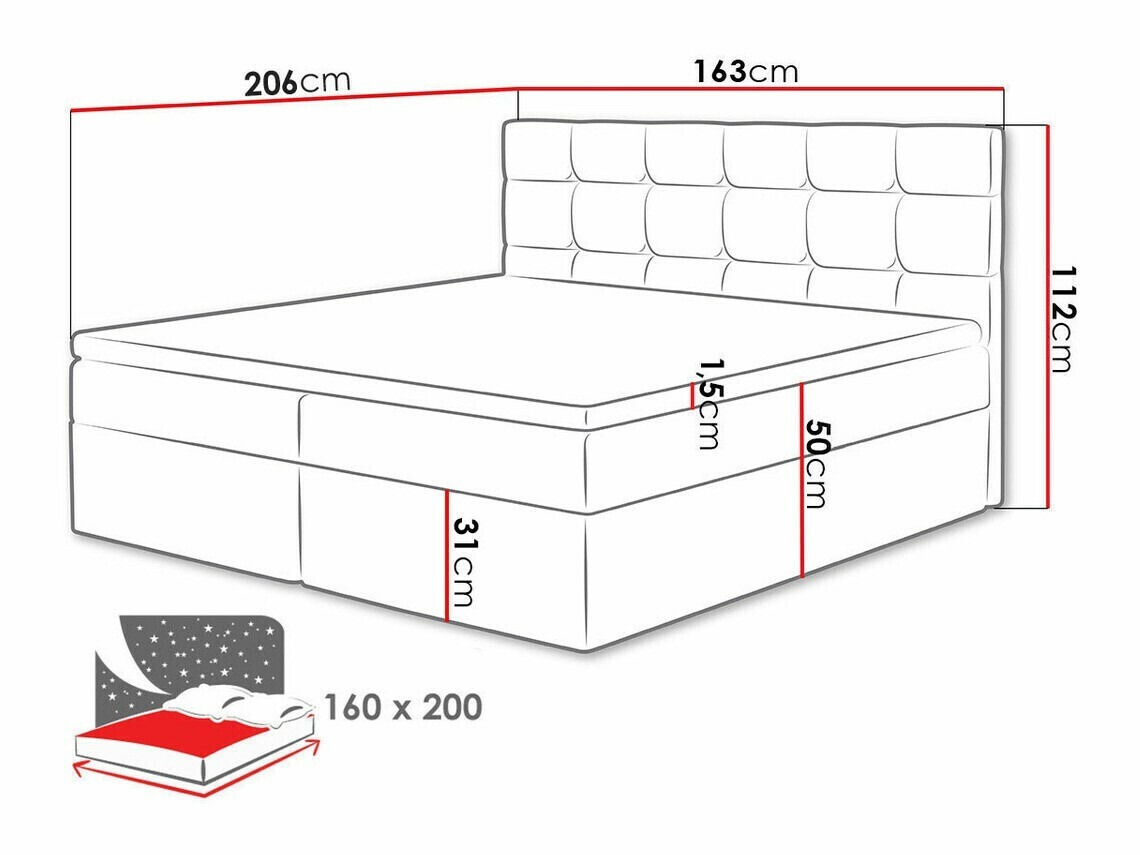 Pat boxspring Comfivo Osculum I (Lambi 03)