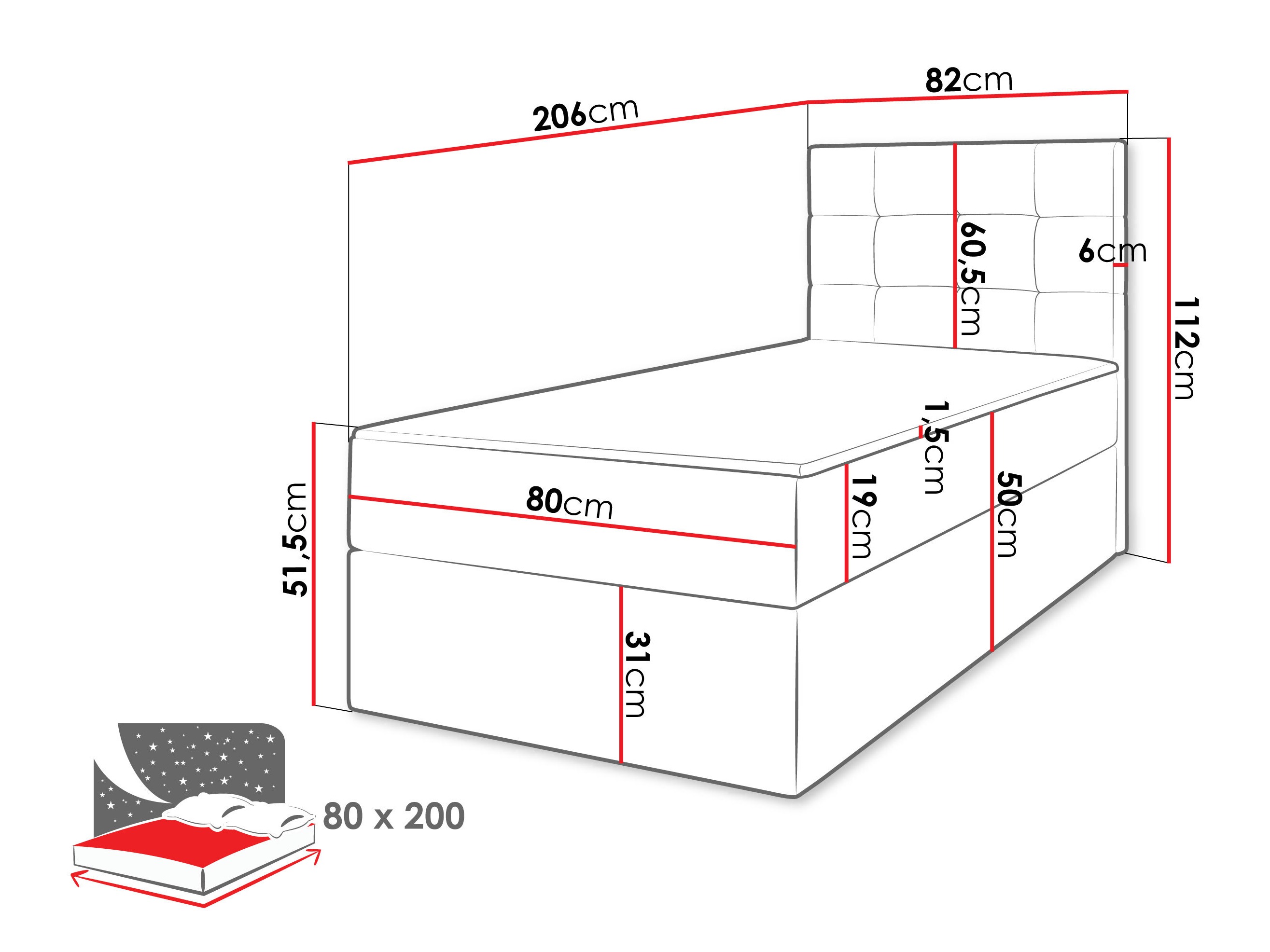 Pat boxspring Comfivo Osculum II (Lambi 03)