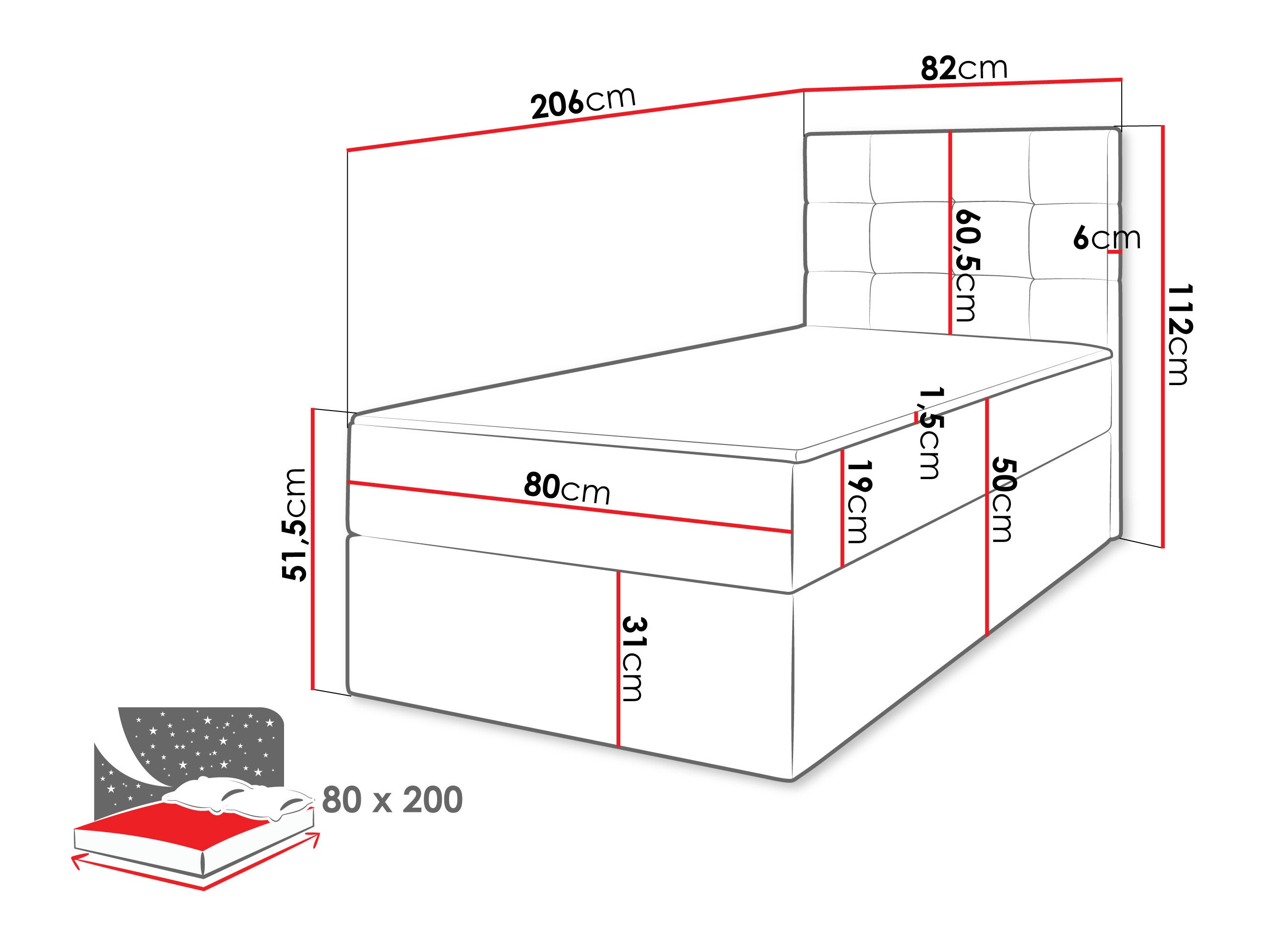 Pat boxspring Comfivo Osculum II (Lambi 04)