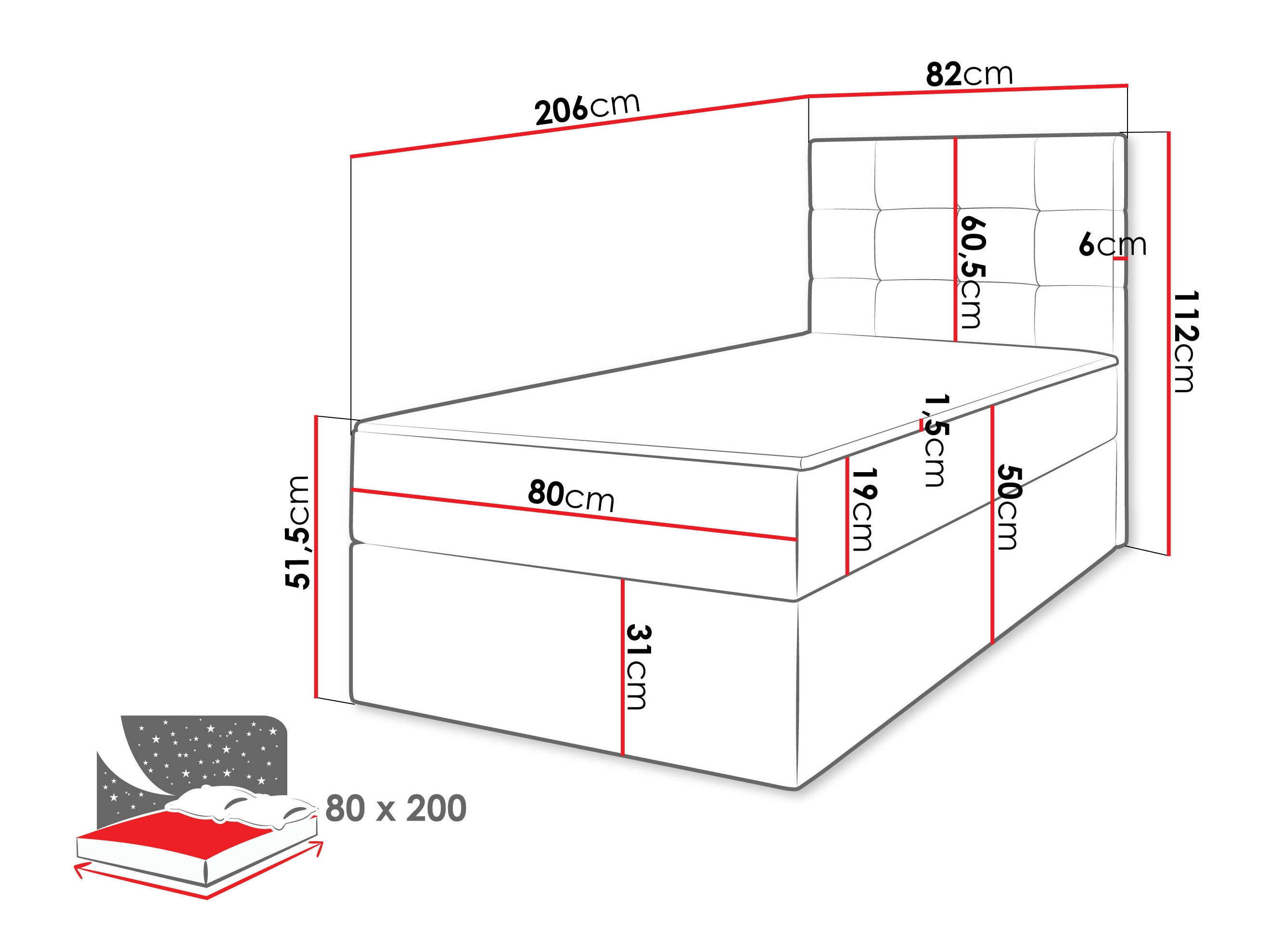 Pat boxspring Comfivo Osculum II (Lambi 06)