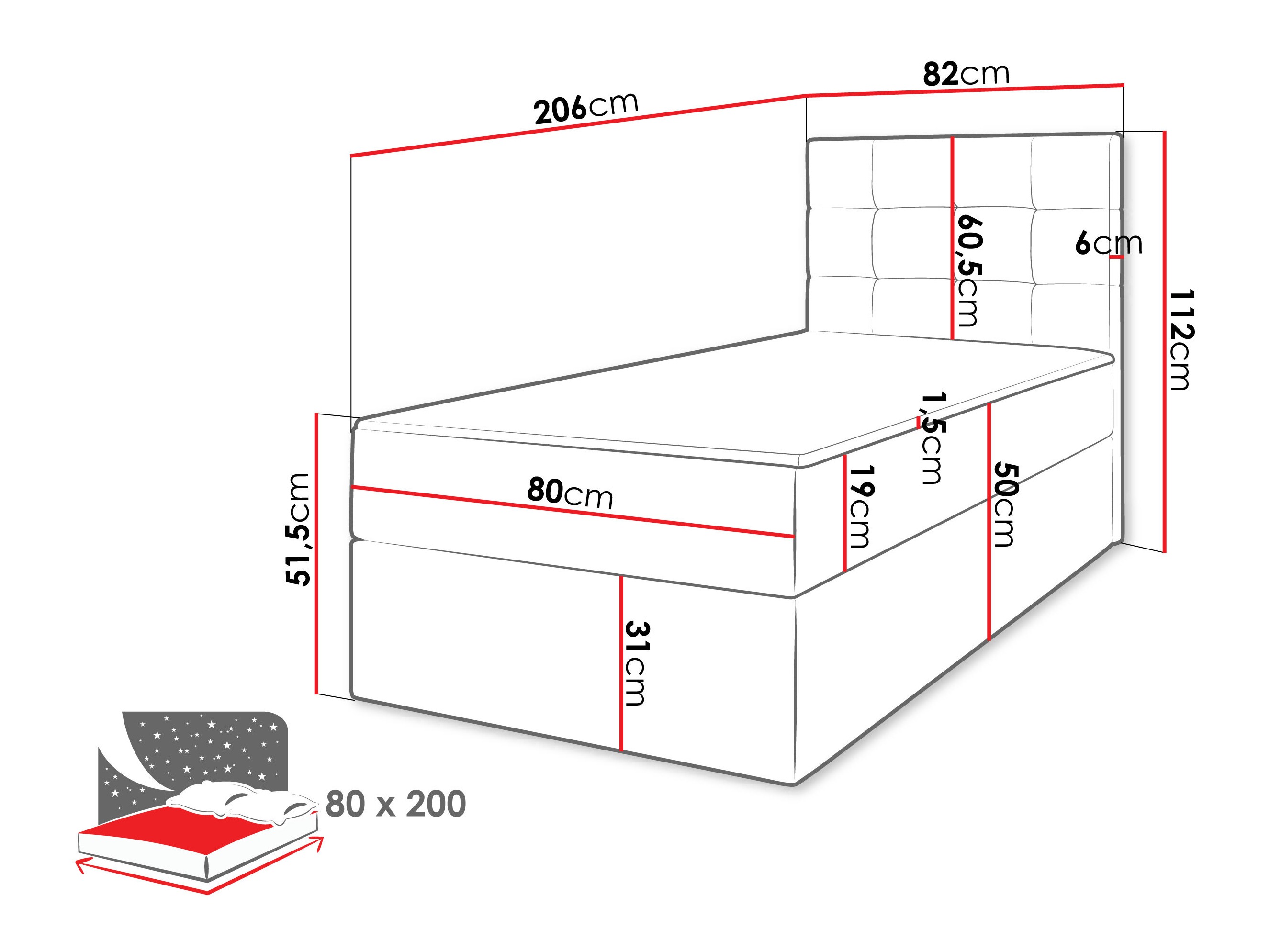 Pat boxspring Comfivo Osculum II (Lambi 12)