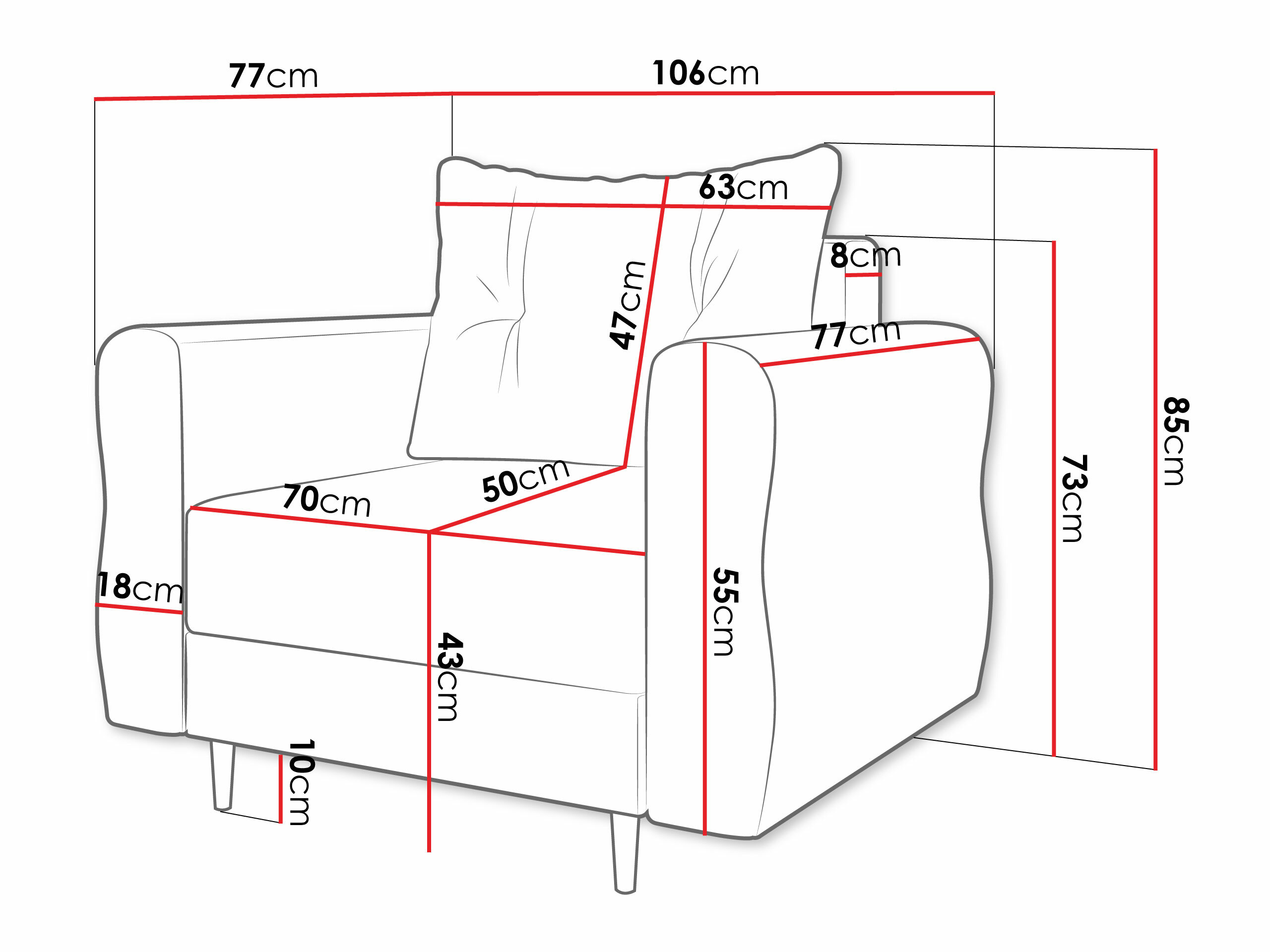 Fotoliu SR11262 cu ambalaj deteriorat