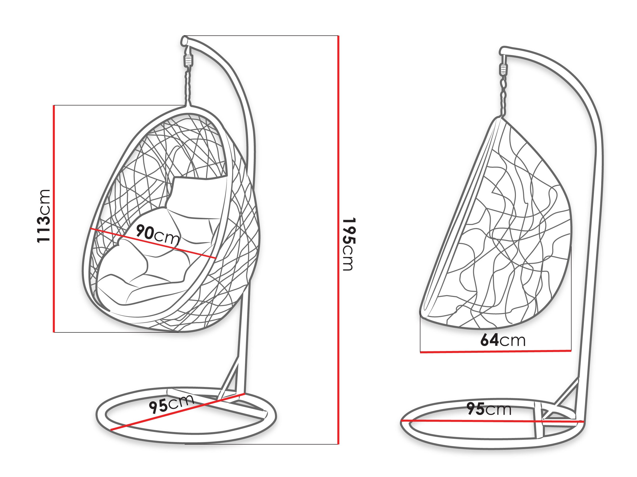 Scaun suspendat Comfivo 505 (Gri inchis + Gri)