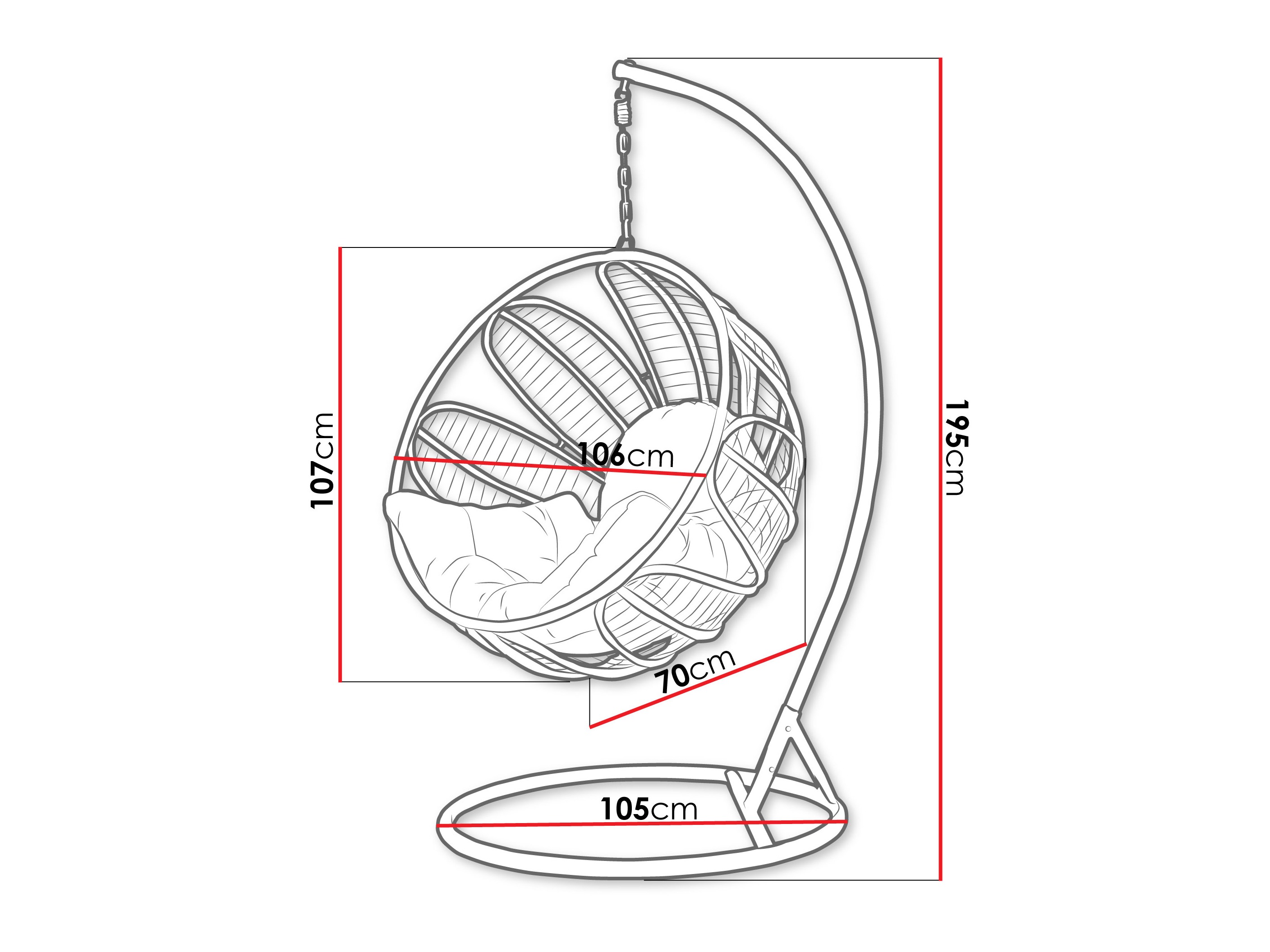 Scaun suspendat Comfivo Ingenium (Bej)