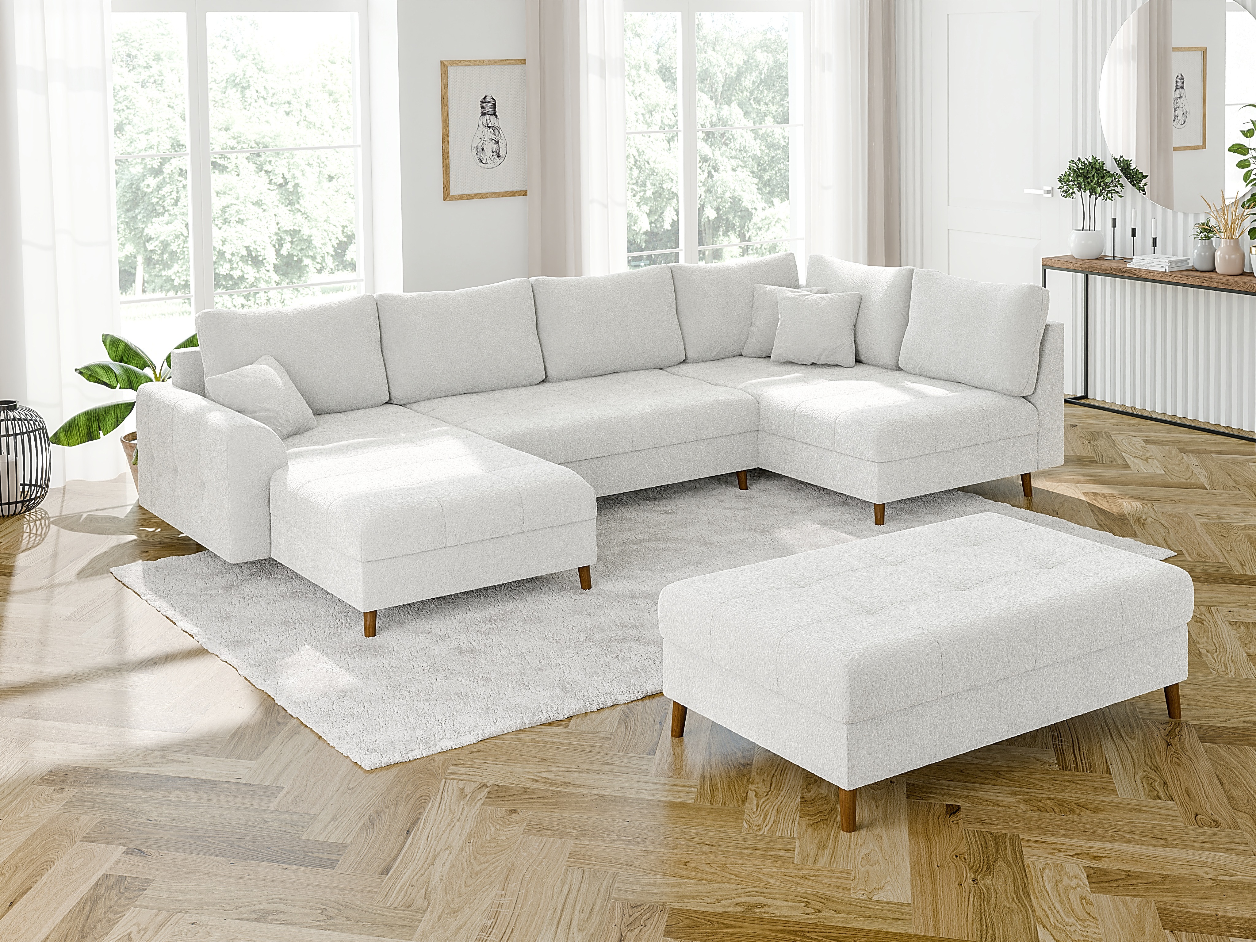 Taburet tapițat Elbmori 110 (Coral 70)