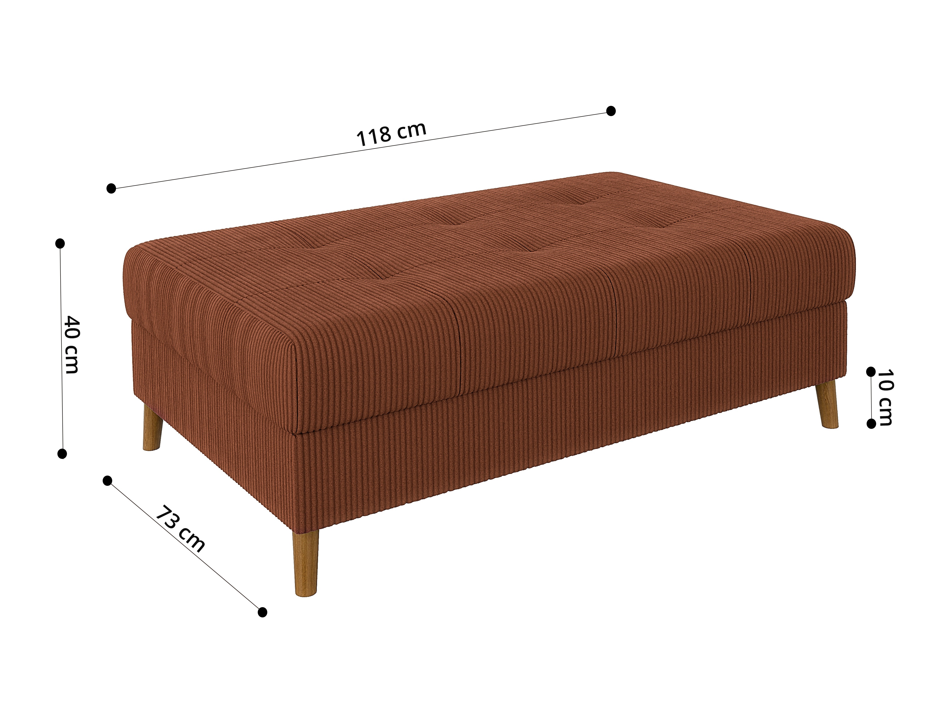 Taburet tapițat Elbmori 110 (Lincoln 57)