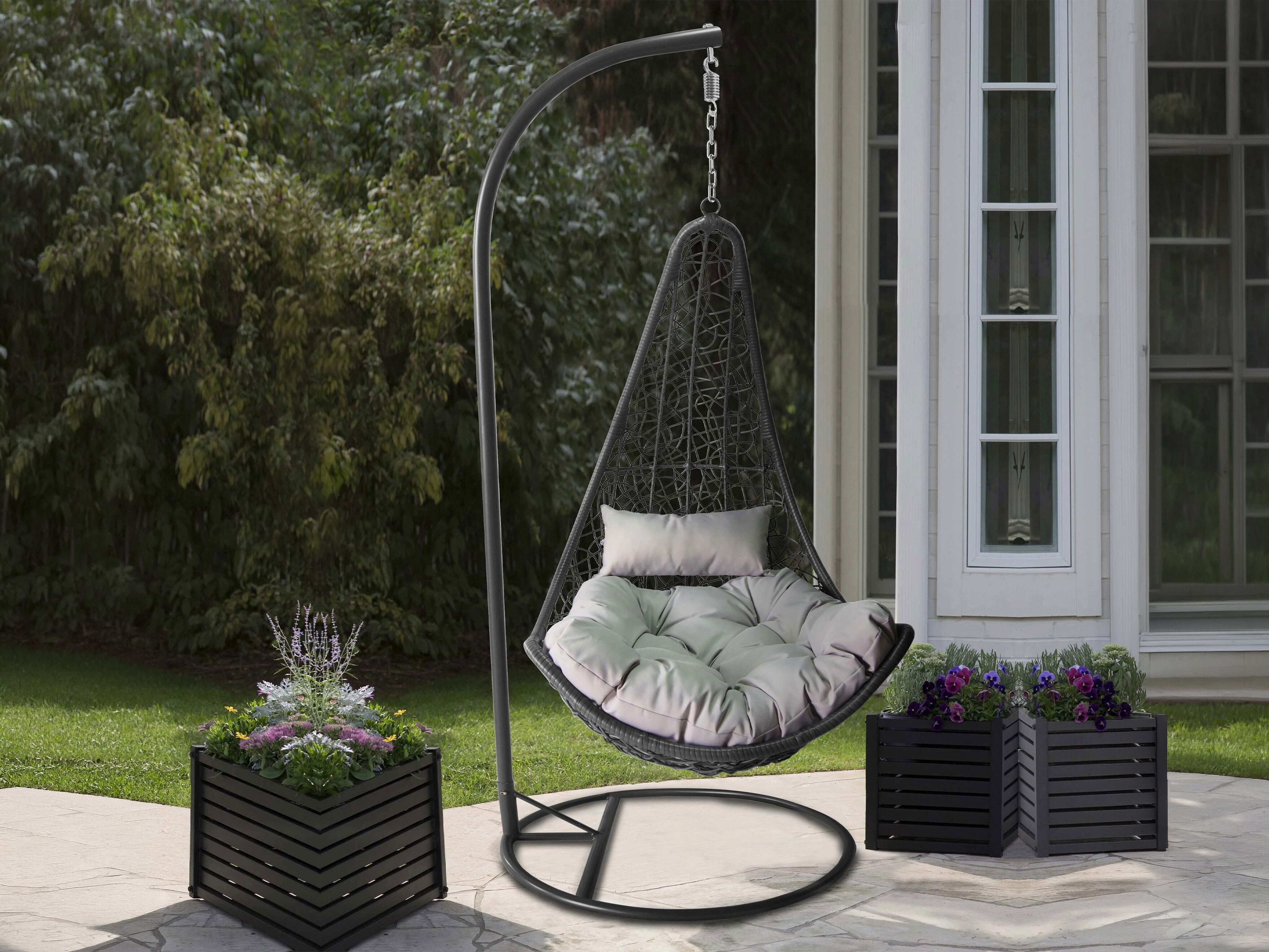 Scaun suspendat Comfivo Figae (Gri)