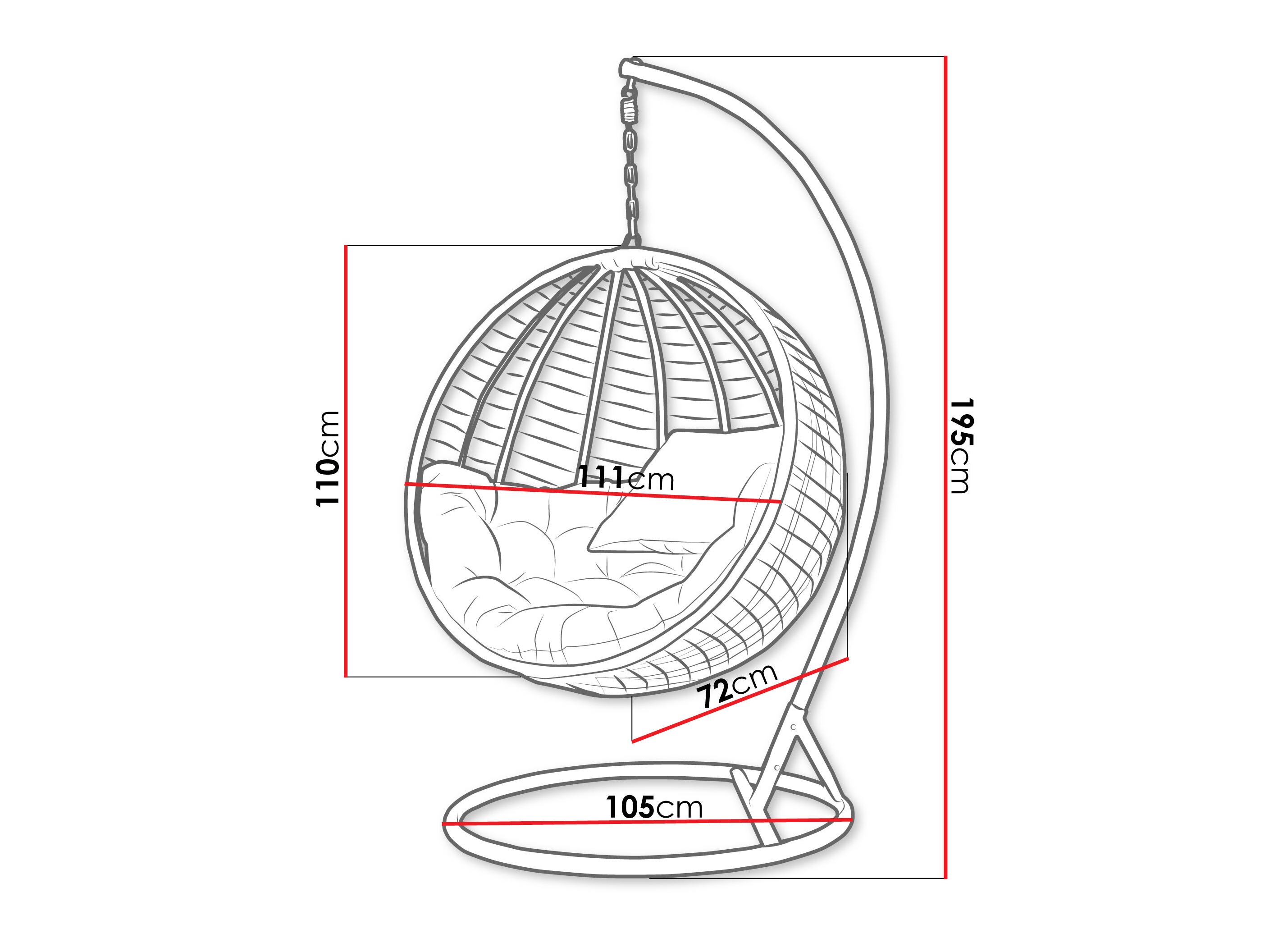 Scaun suspendat Comfivo Hederis