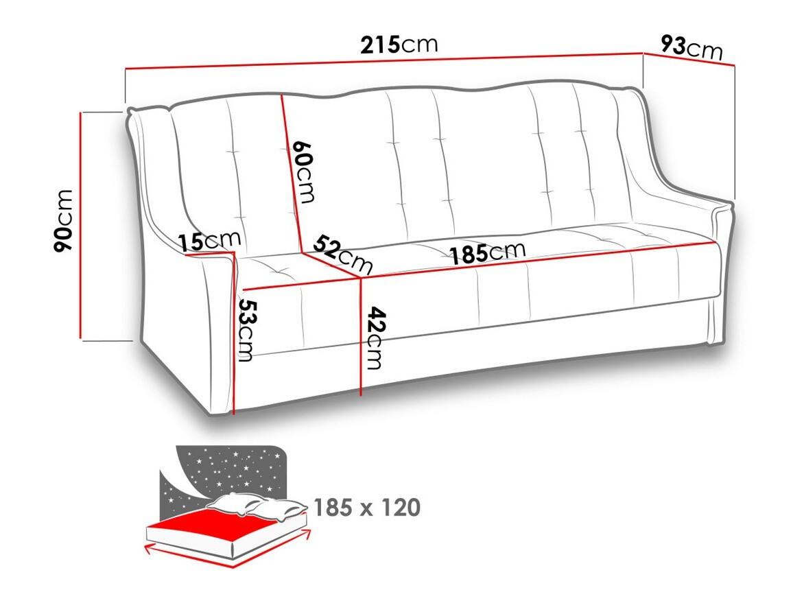 Canapea extensibilă SR11280 cu ambalaj deteriorat