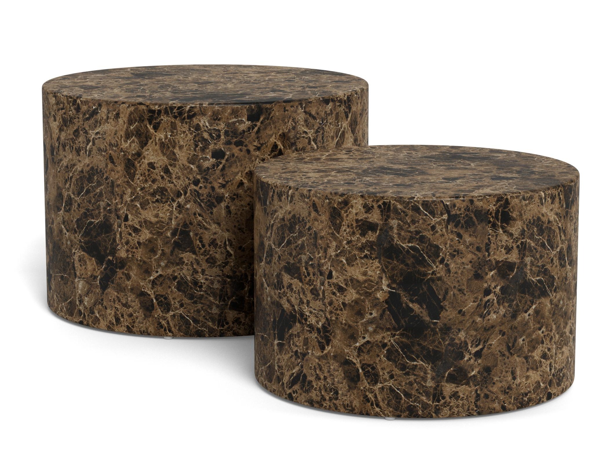 Set de măsuțe de cafea Norsica 800 (Marmură brună)