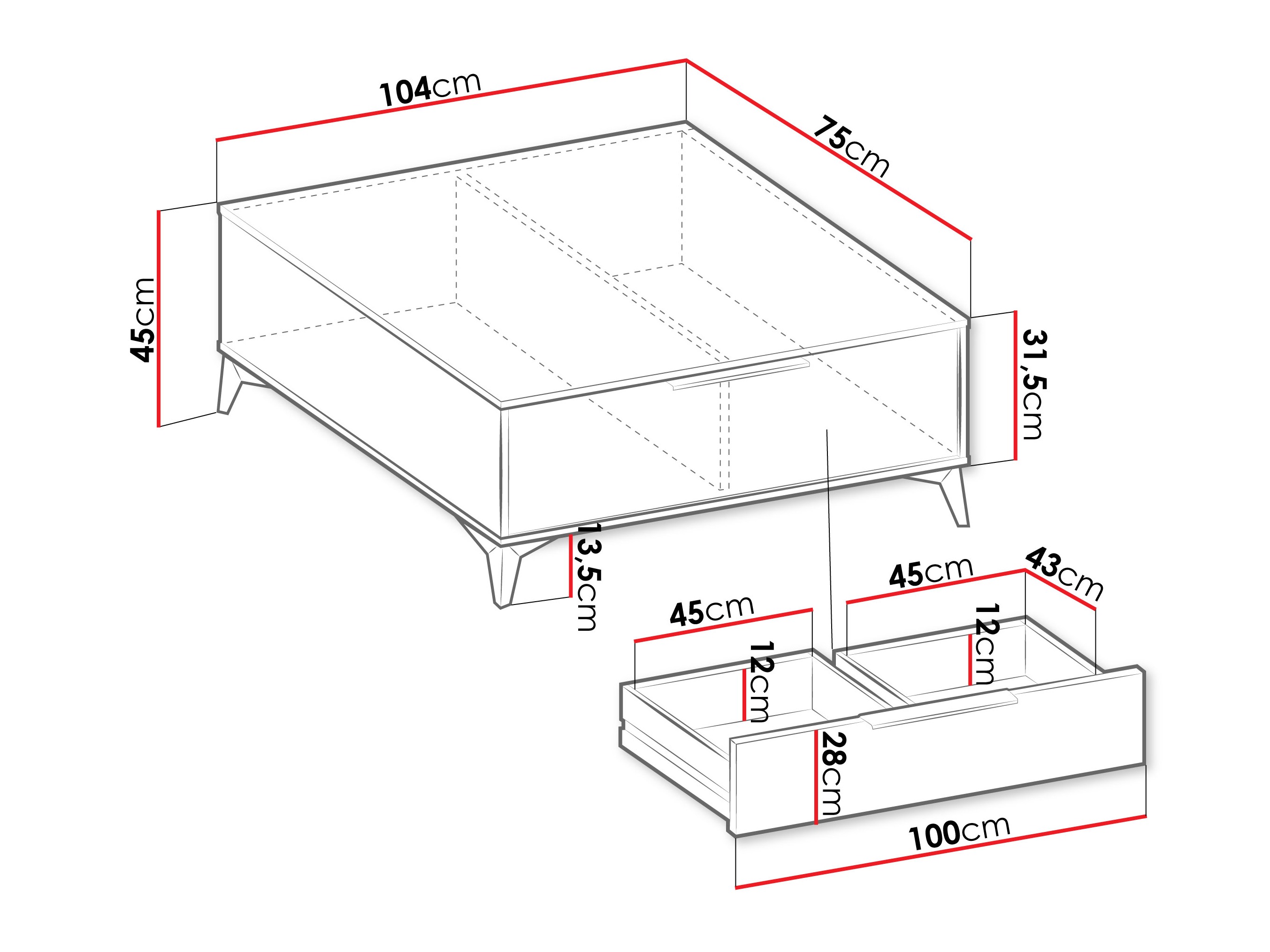 Măsuță de cafea Comfivo Enoteo 102