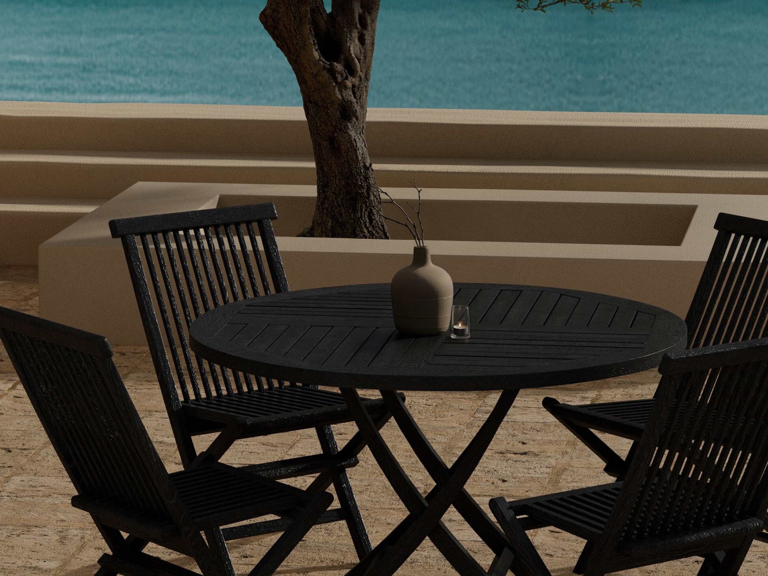 Mese și scaune Nunova 145 (Negru)