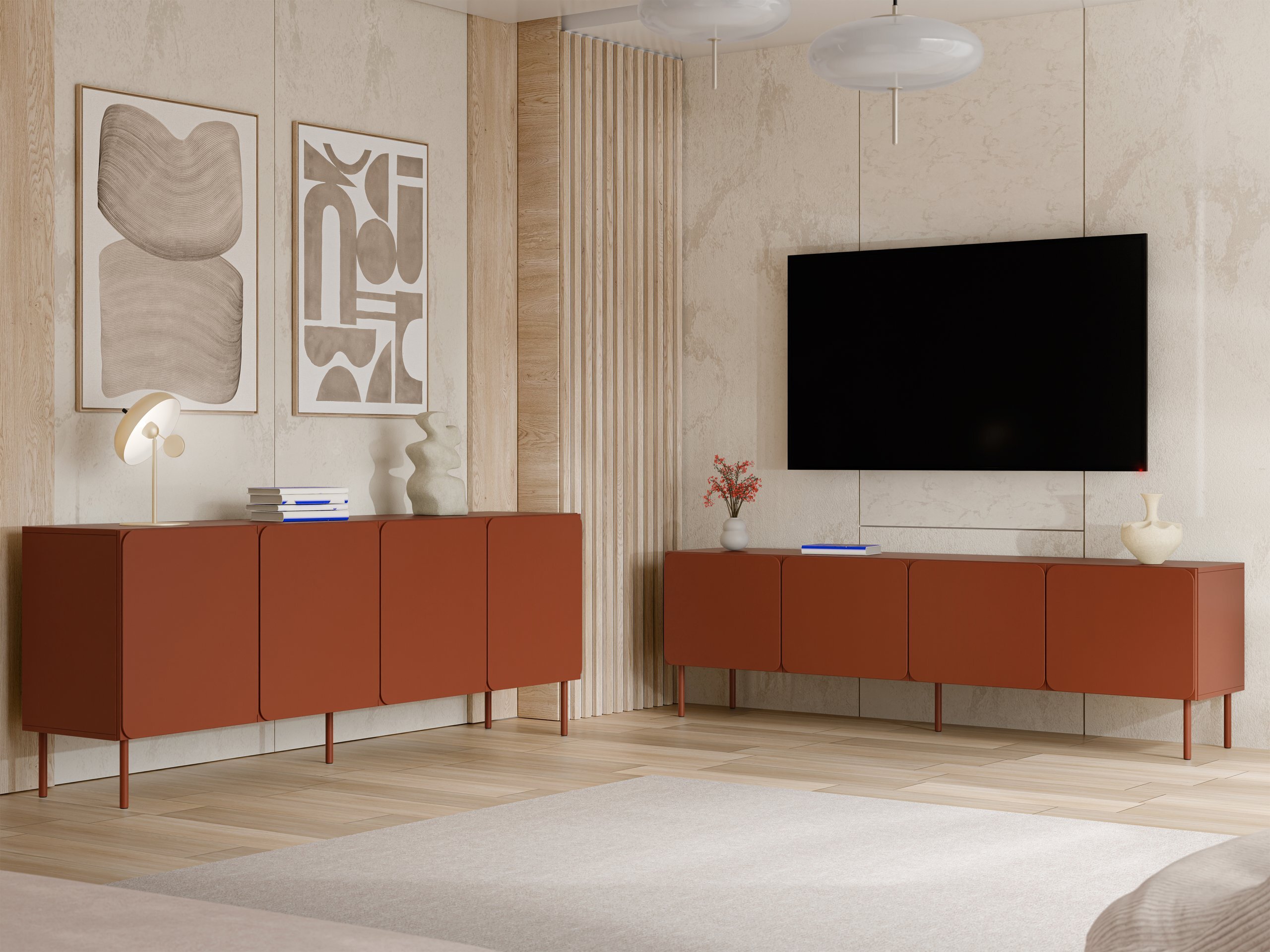 Set de living Fentore 103 (Roșu)
