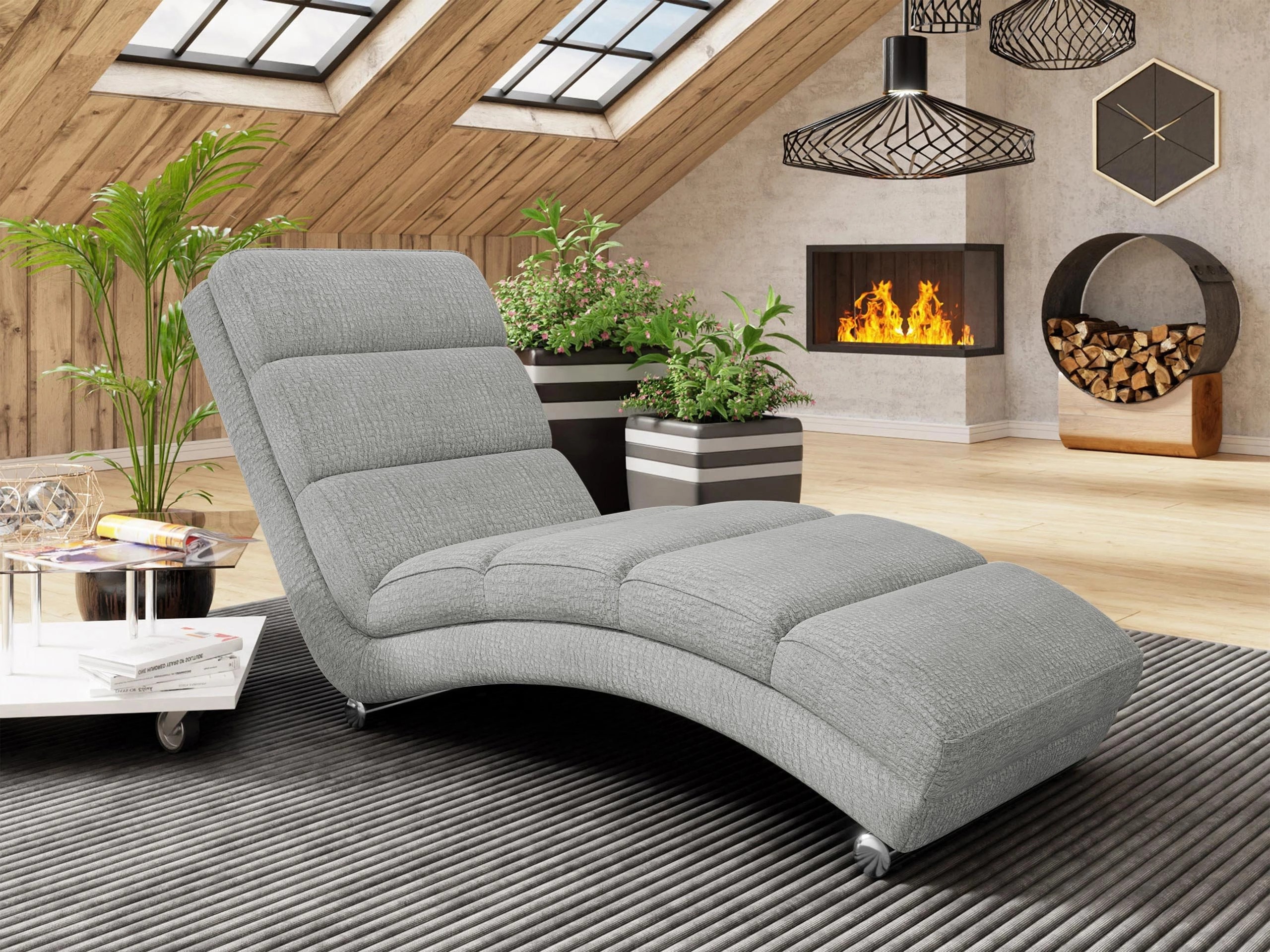 Canapea tip șezlong Comfivo  Pirum (Fragola 90)