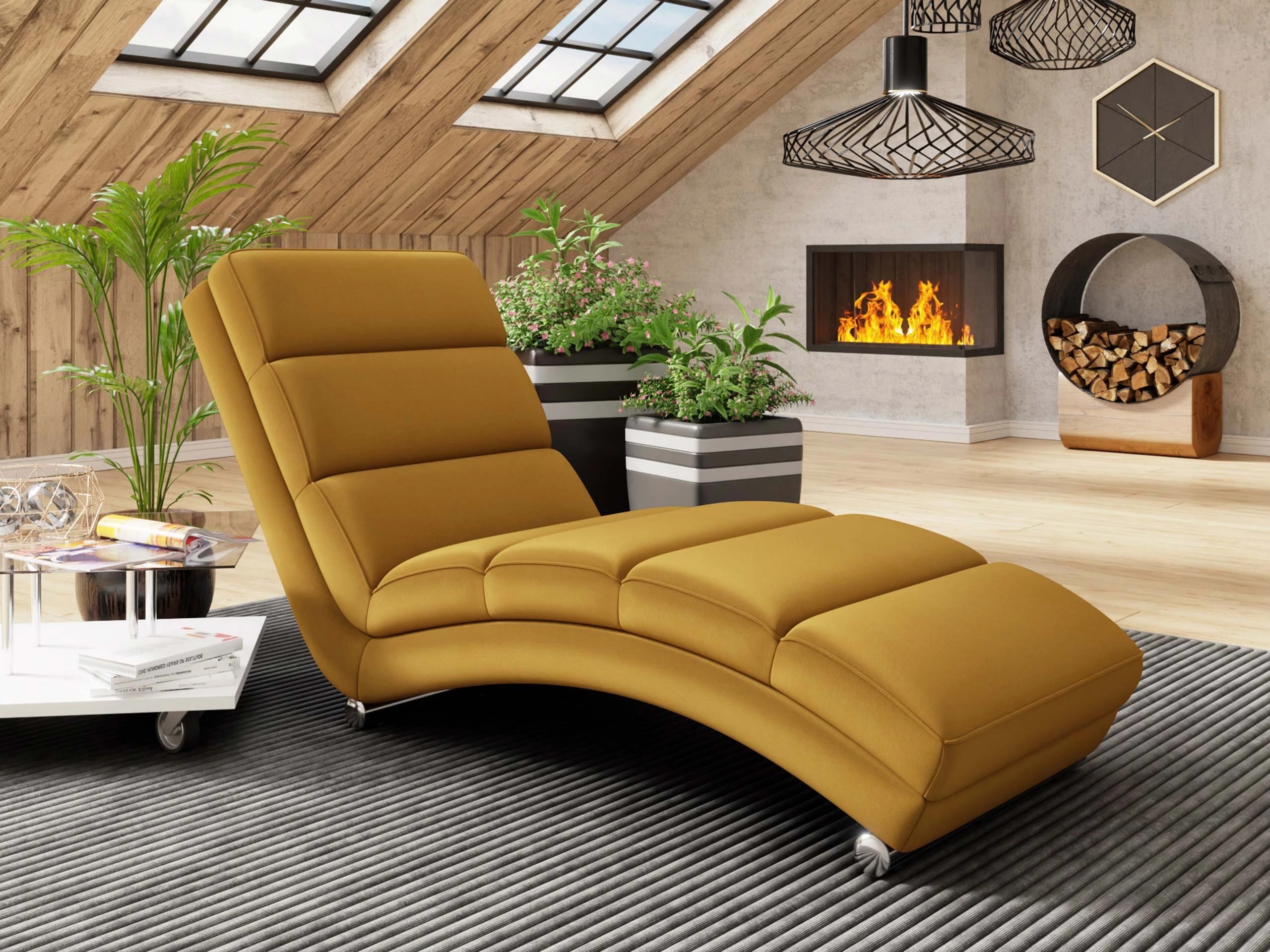 Canapea tip șezlong Comfivo  Pirum (Venus Velvet 2936)