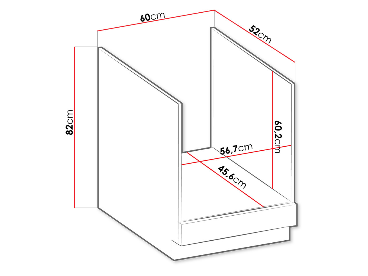 Dulap modular pentru electrocasnice incorporabile Retro White 109