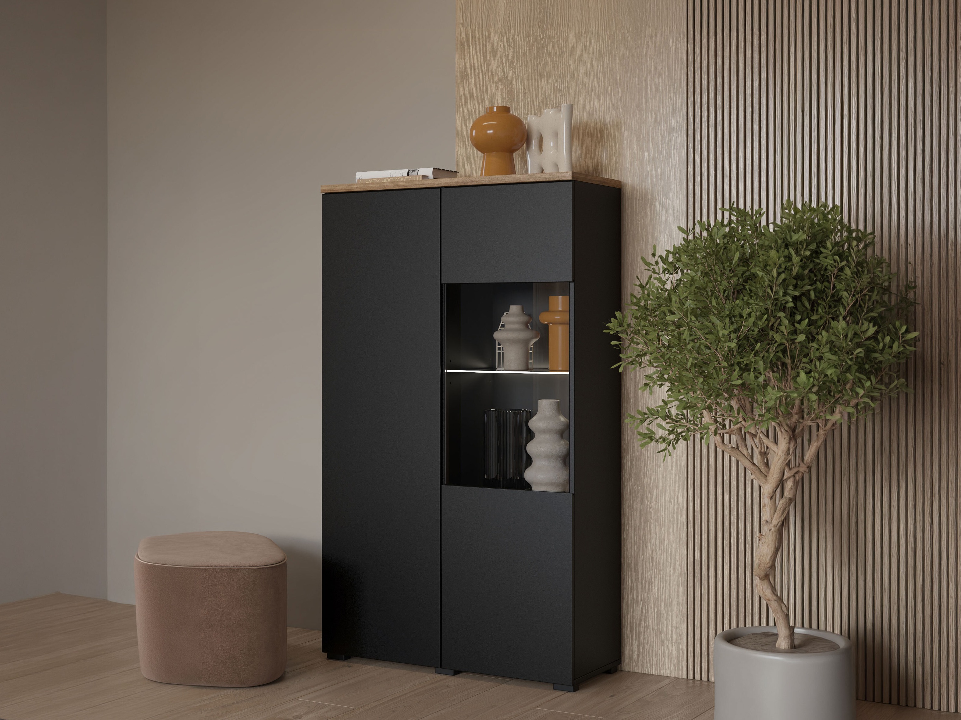 Raft Baletu 108 (Negru + Stejar)