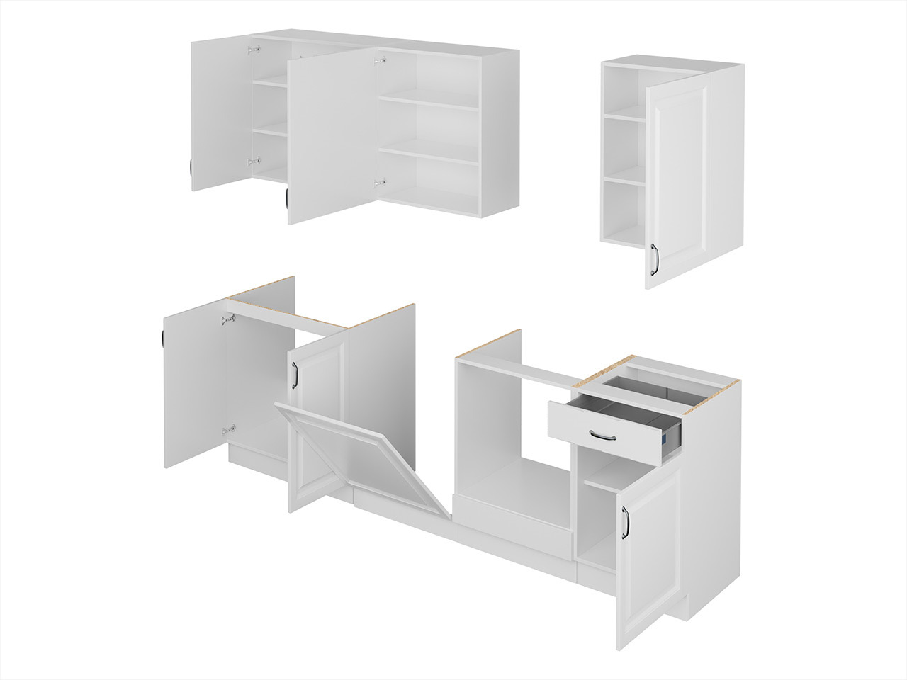 Set de bucătărie modular Retro White 150