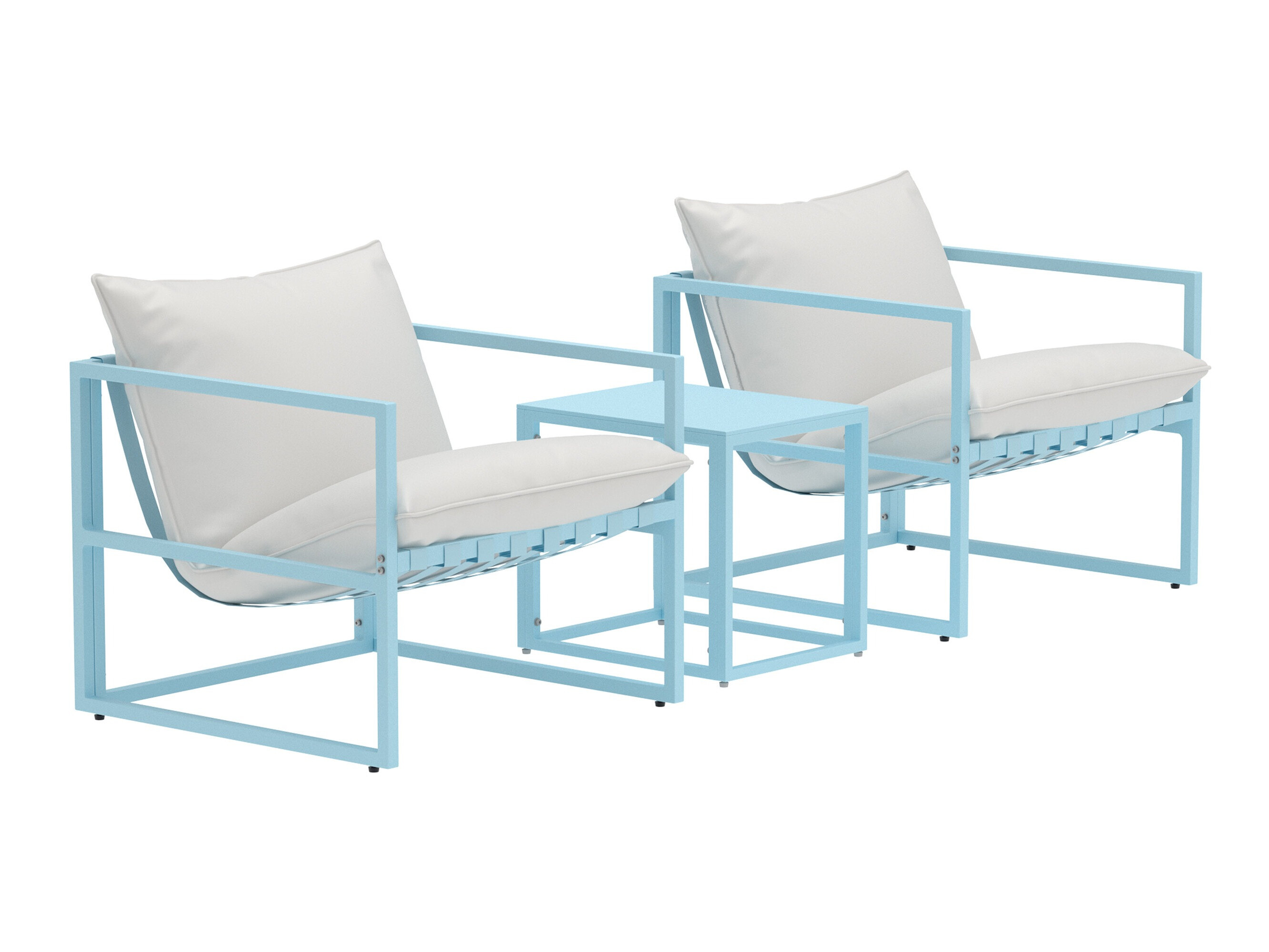 Set mobilier de exterior Dallas 5186 (Albastru deschis + Bej)
