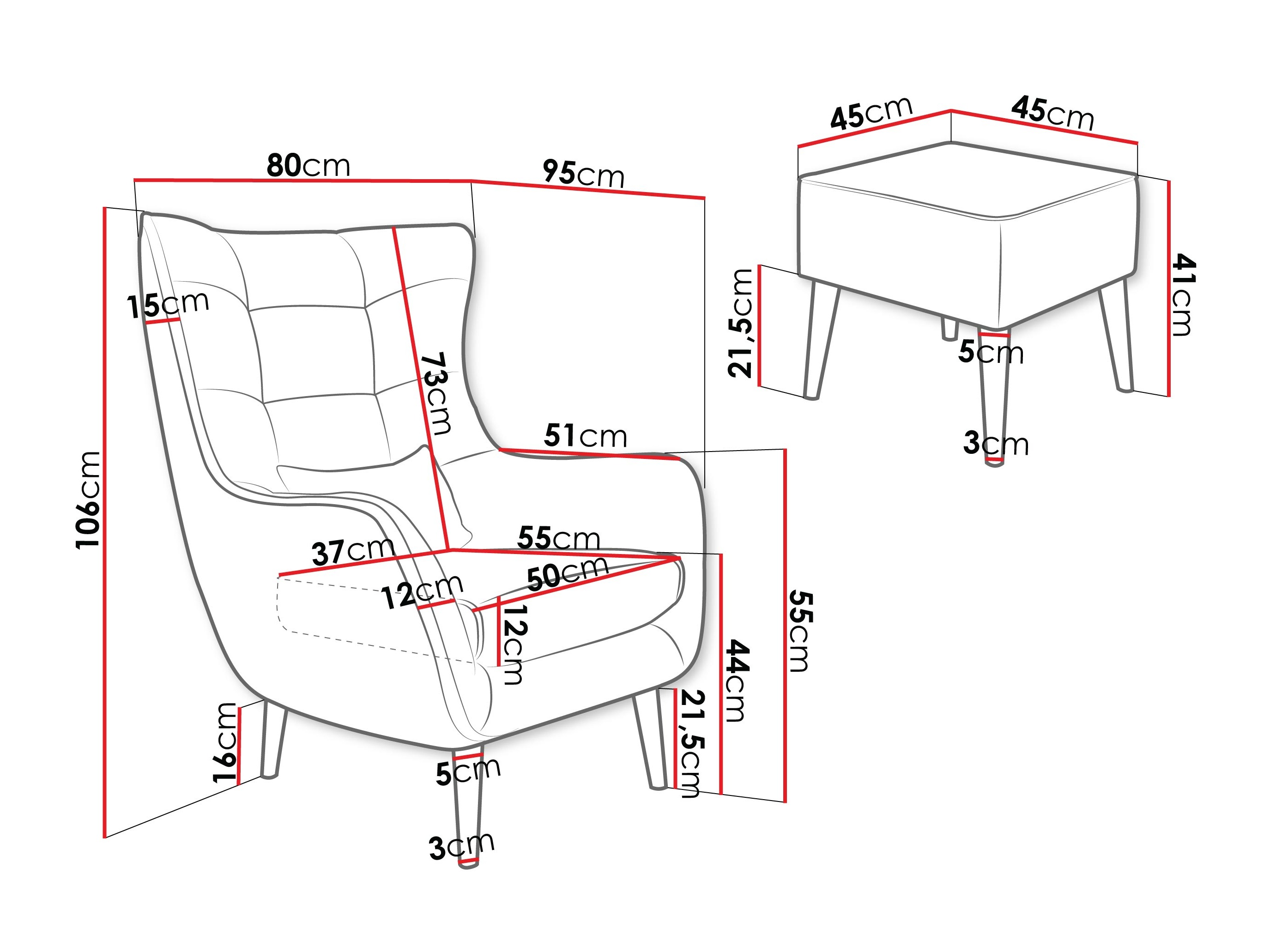 Fotoliu Comfivo Ulmus VII (Lambi 06)