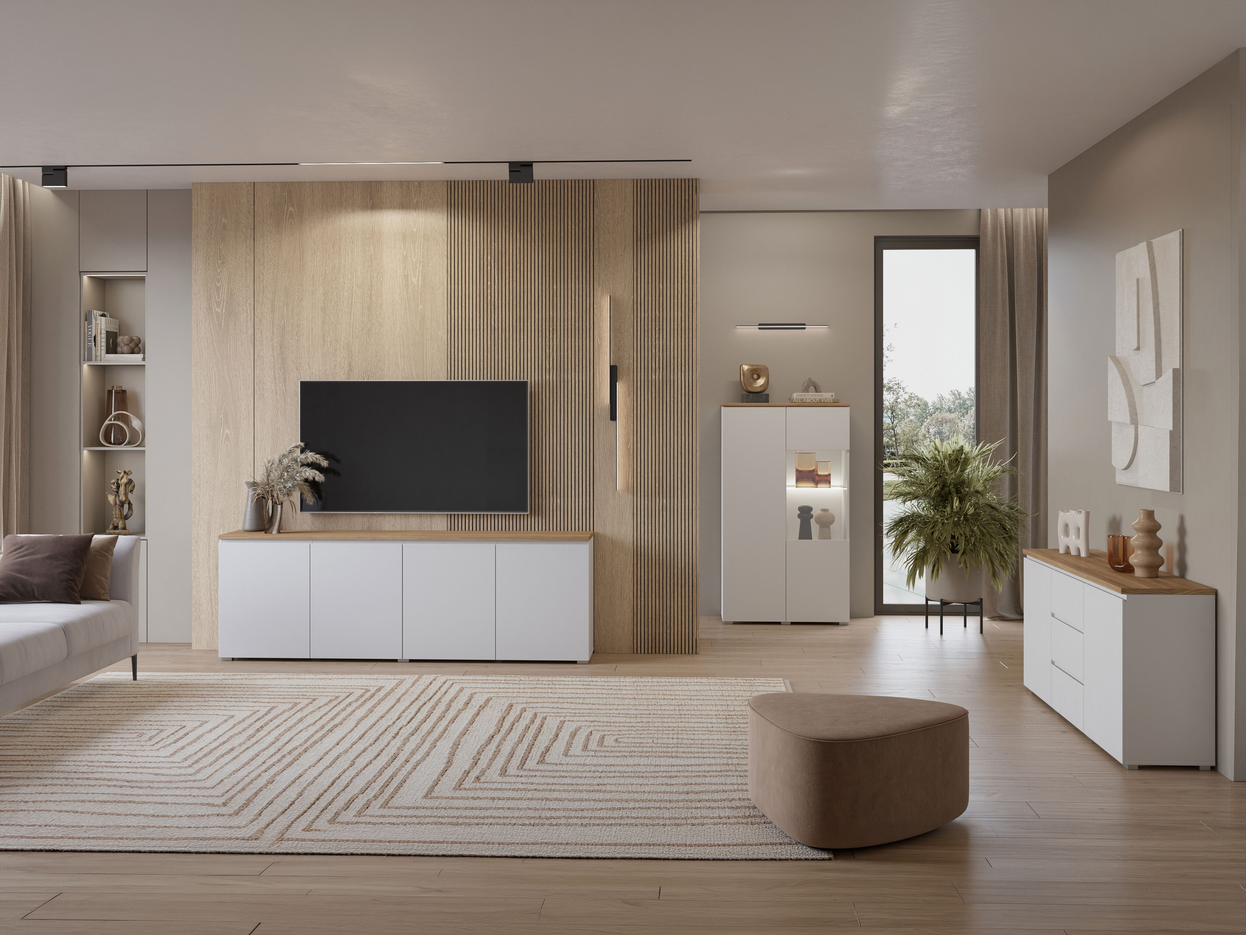Raft Baletu 108 (Alb + Stejar)