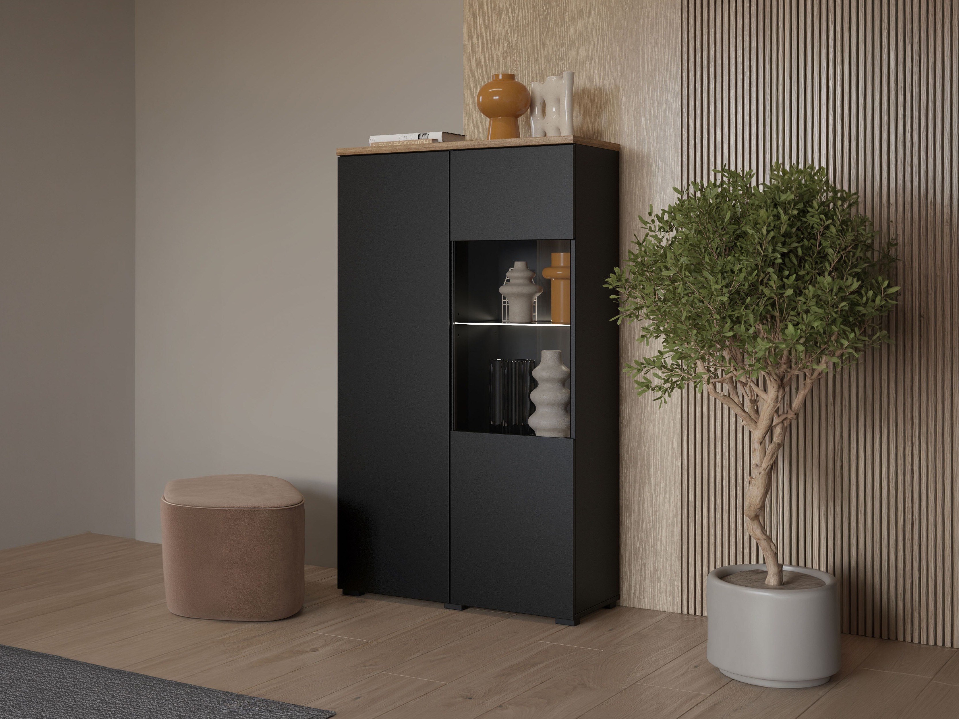 Raft Baletu 108 (Negru + Stejar)