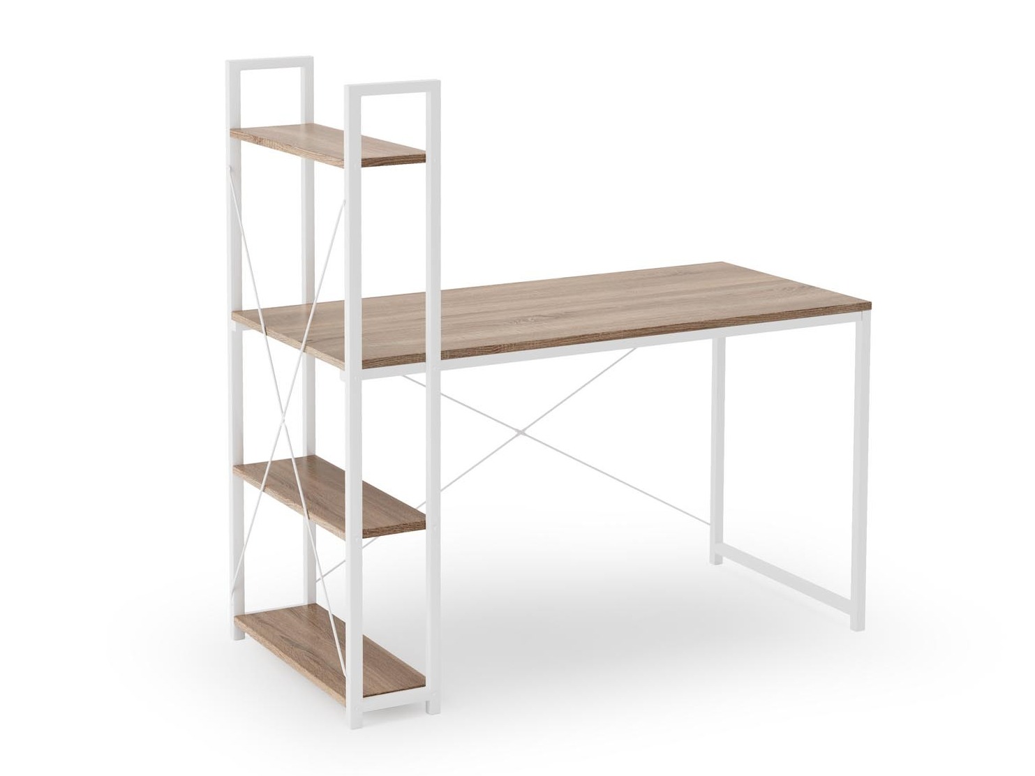 Birou Houston 1888 (Stejar Sonoma + Alb)