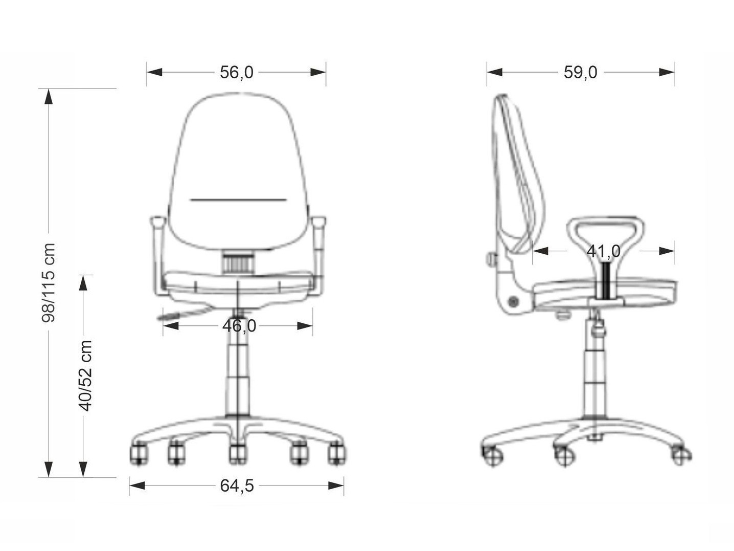 Scaun de birou Houston 152 (Negru)