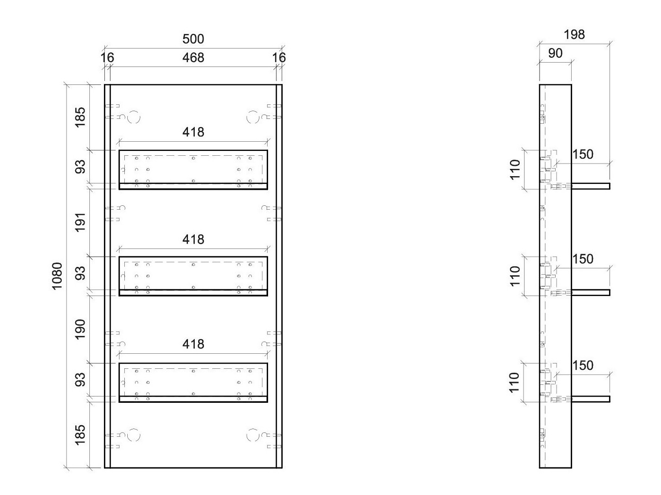 Raft de perete Salsalo 107