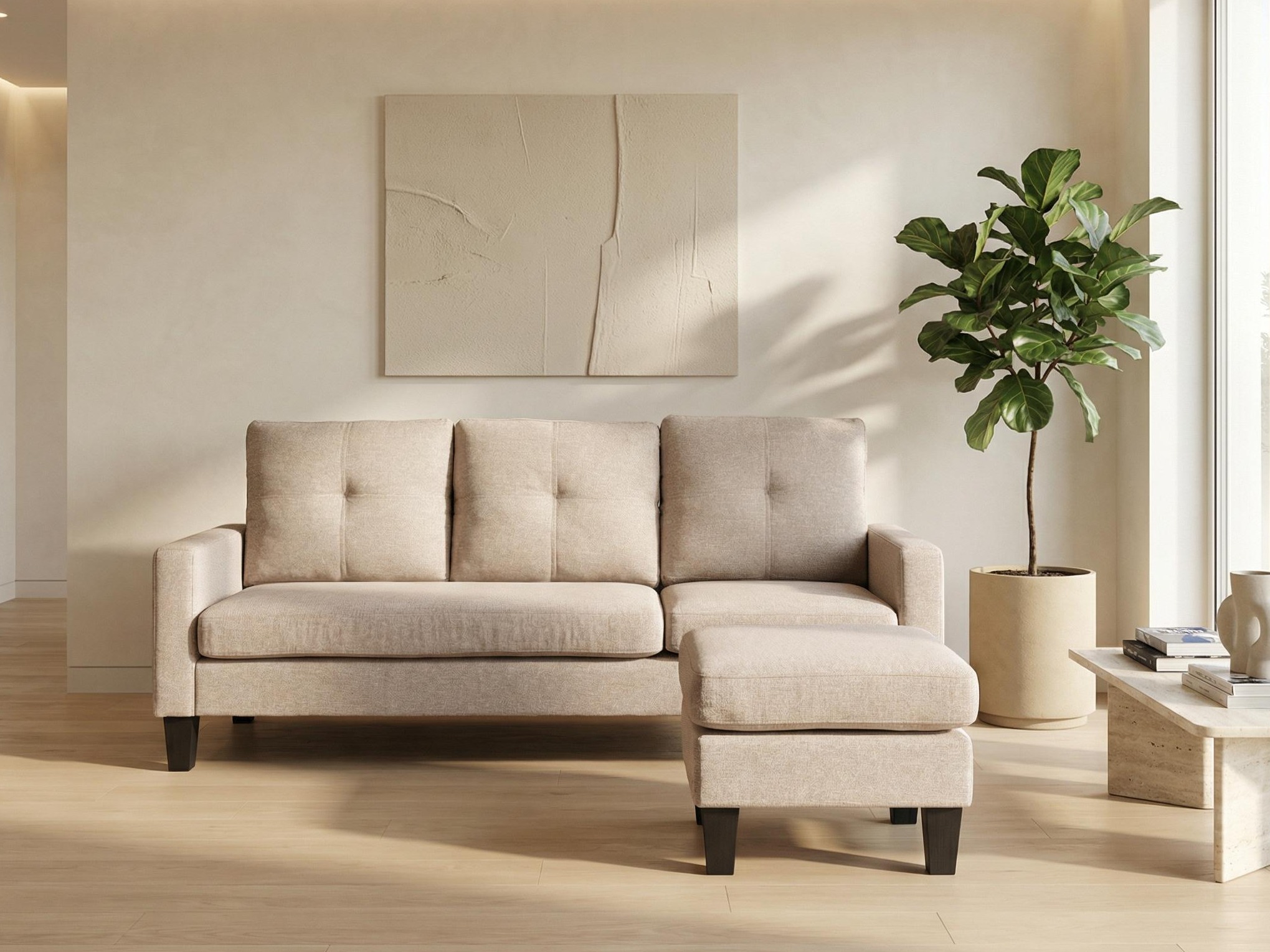 Set mobilier tapițat Houston 1825 (Bej)