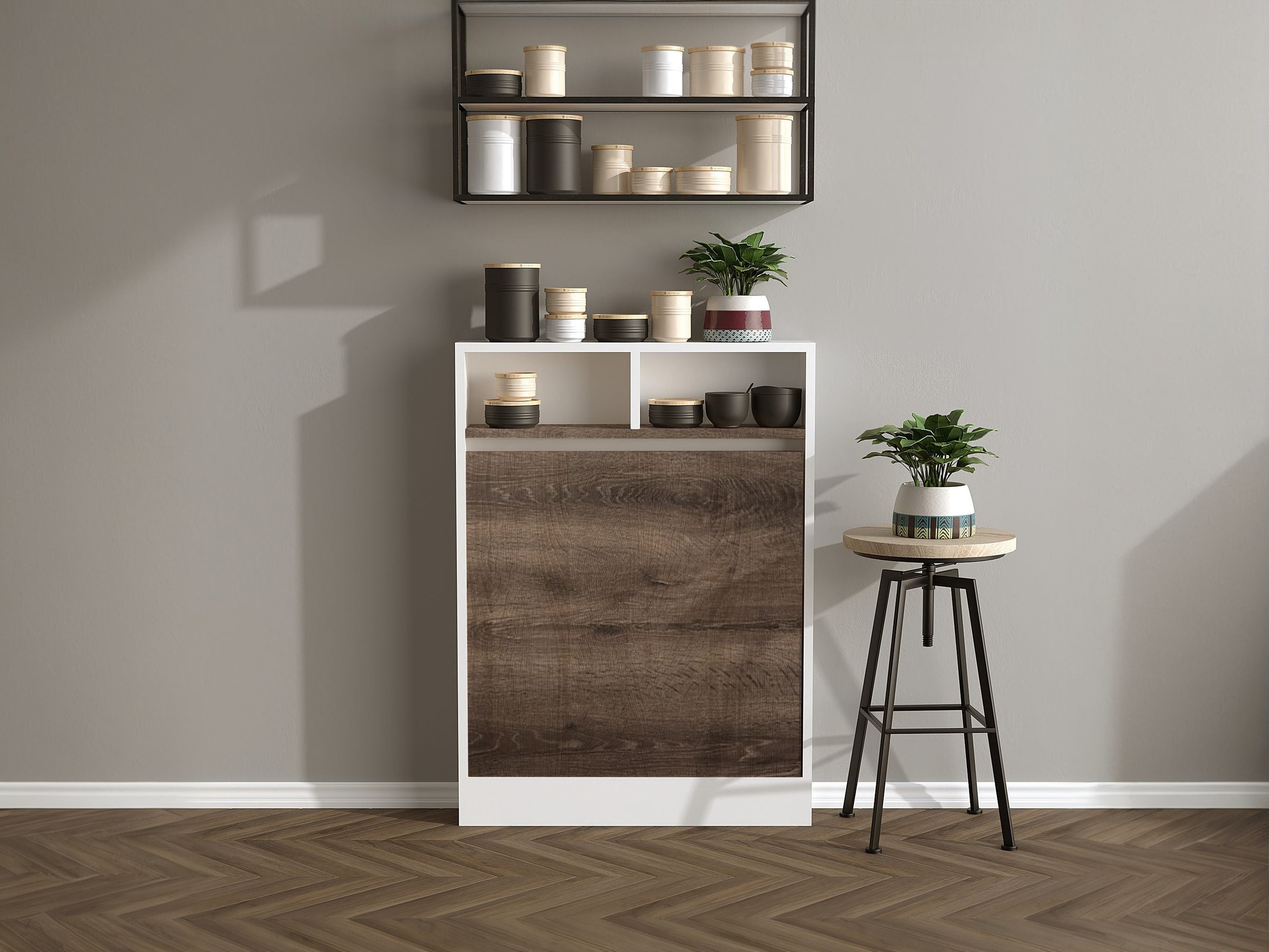 Masă pliantă Kailua 187 (Alb + Maro deschis)