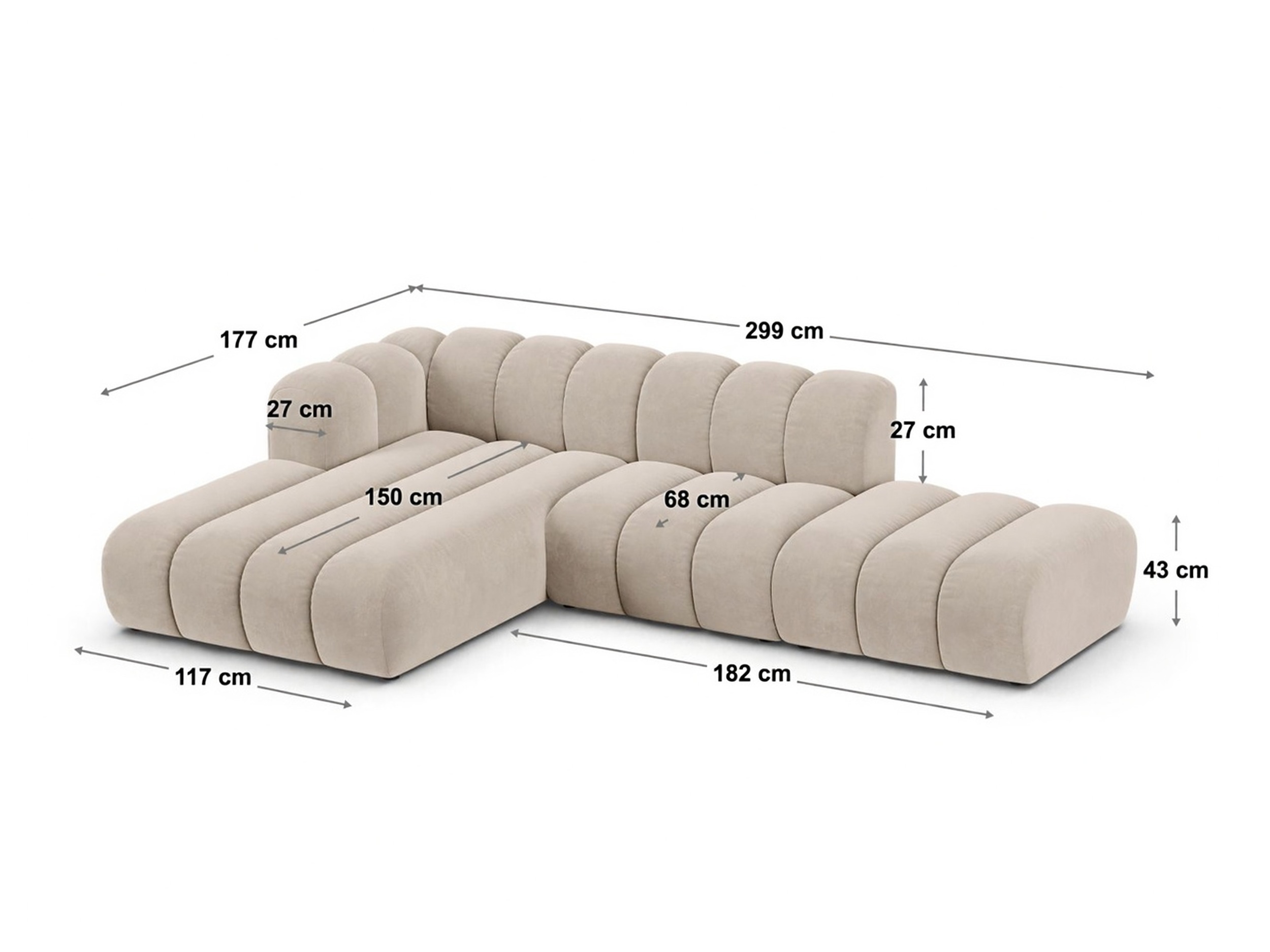Colțar modular Cirleve 105 (Salvador 17)