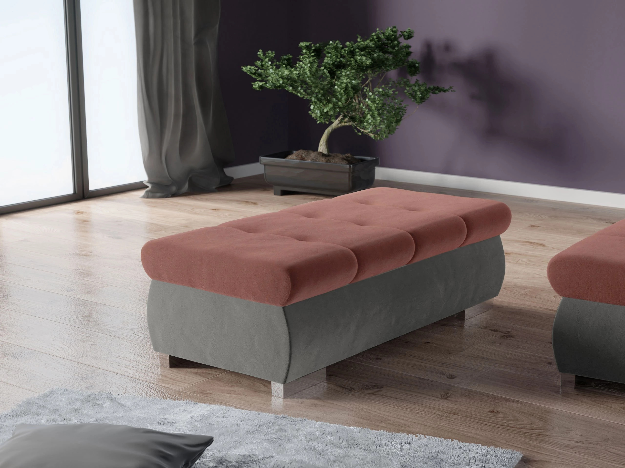 Bancă tapițată Comfivo Nitor I (Magic Velvet 2217 + Magic Velvet 2258)